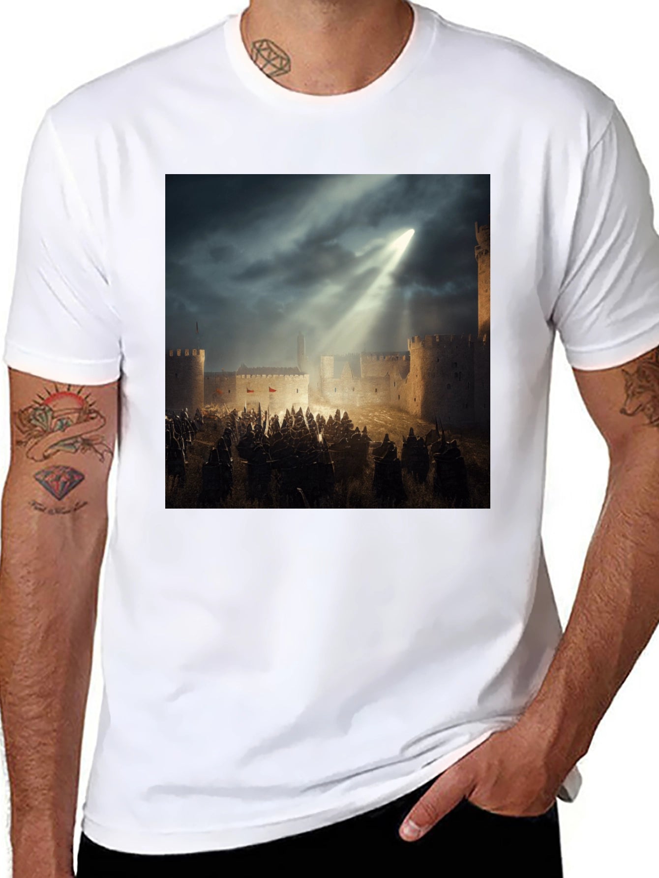 Medieval Siege Graphic T-Shirt