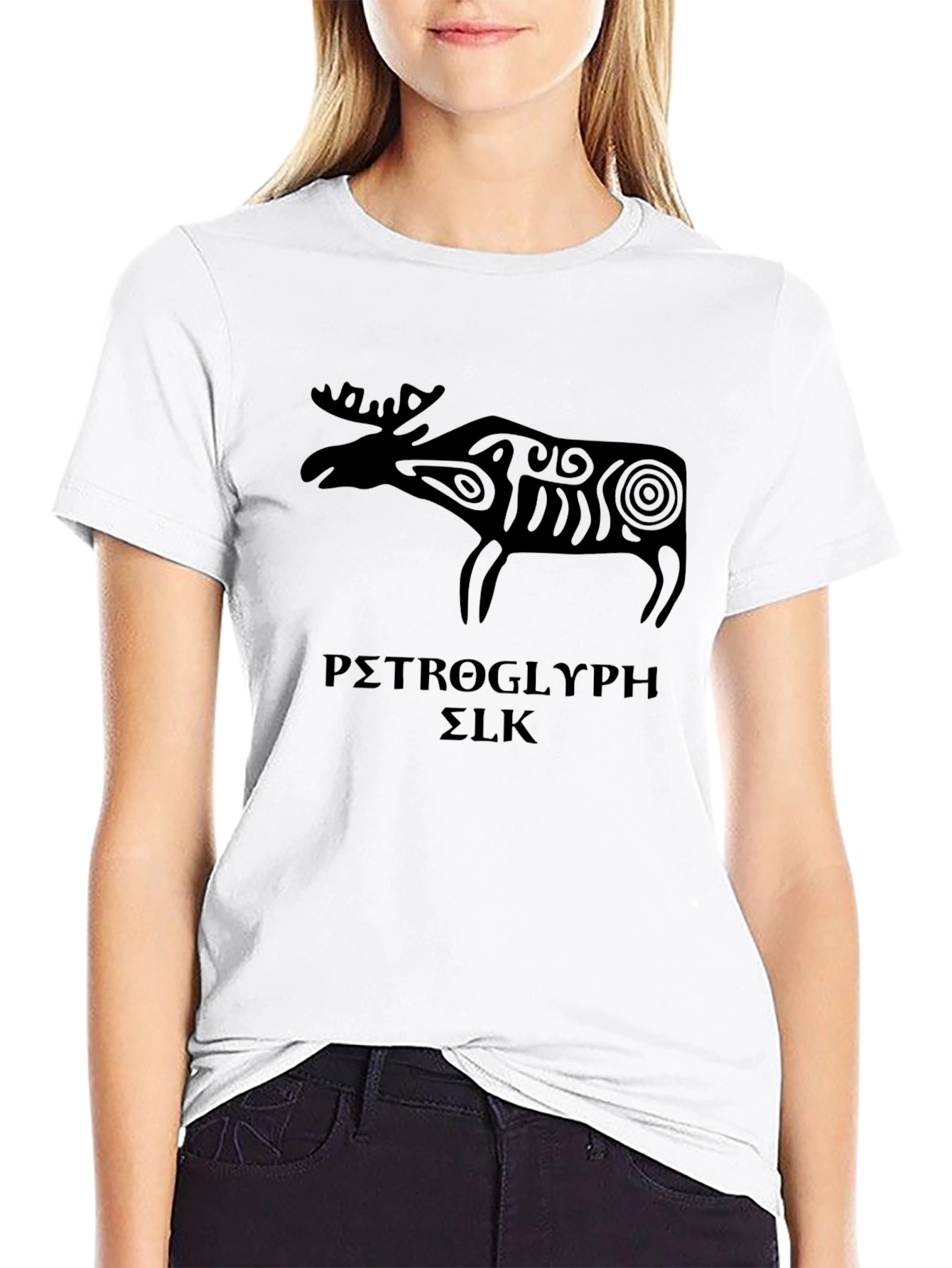 Petroglyph Elk Graphic Tee - Black