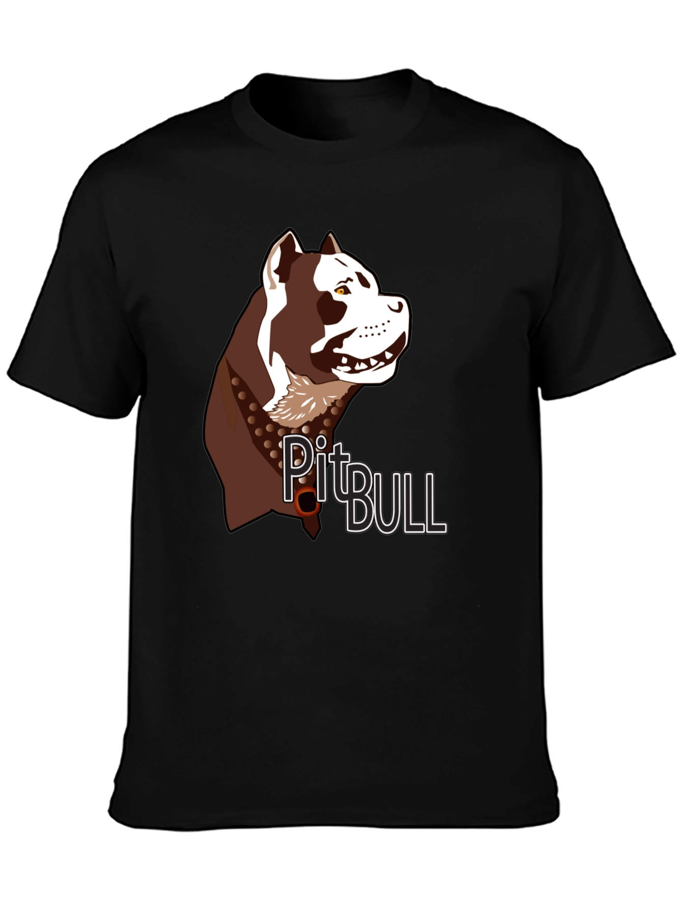 Pitbull Dog Graphic T-Shirt - Black