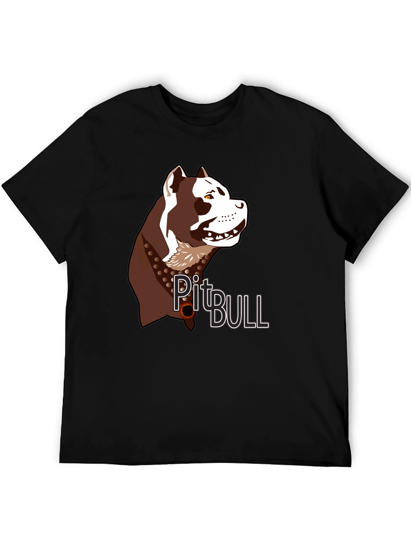 Pitbull Dog Graphic T-Shirt - Black