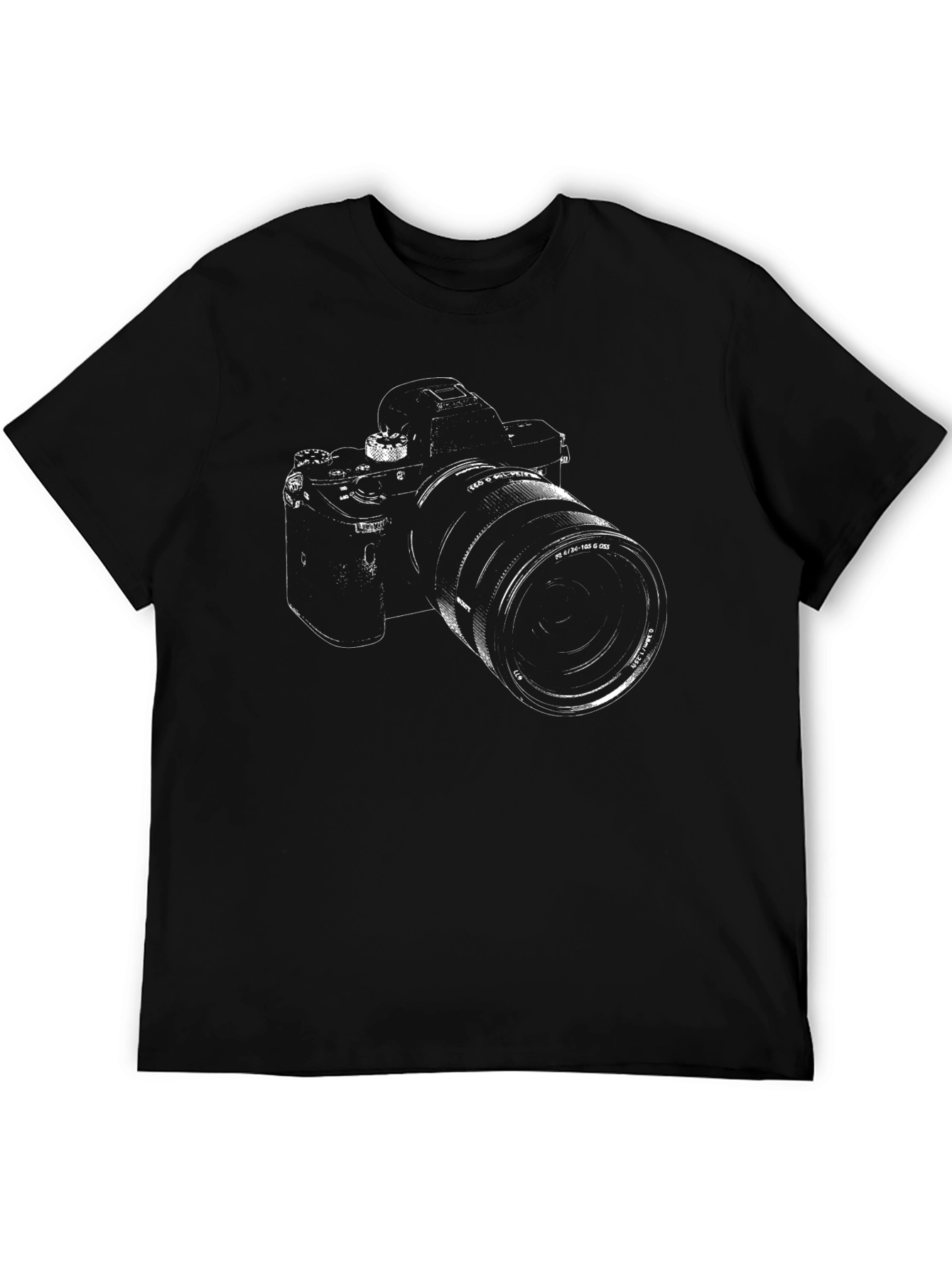 Camera Graphic Black T-Shirt - Photographers Tee