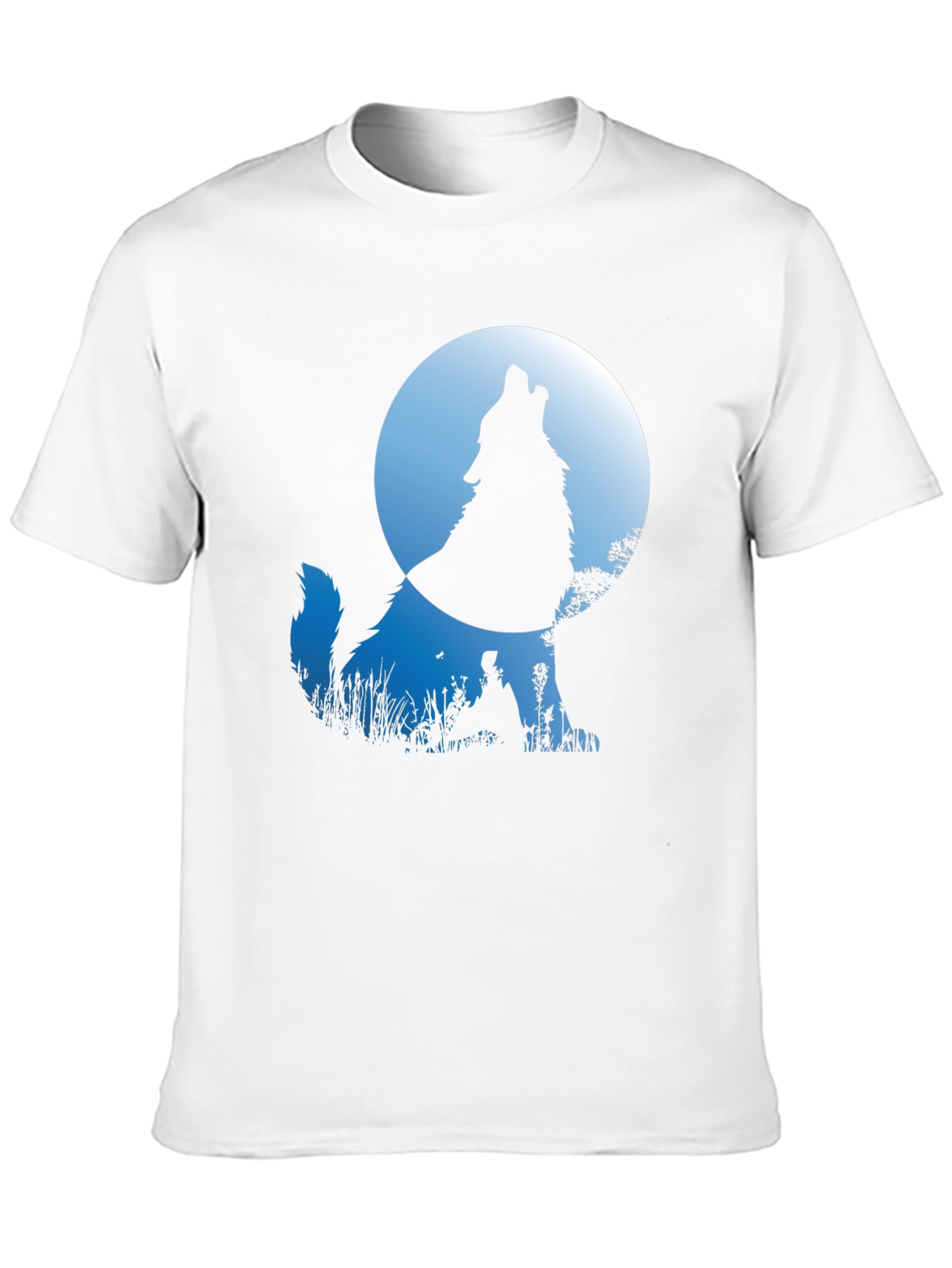 Wolf Howling at Moon Graphic T-Shirt