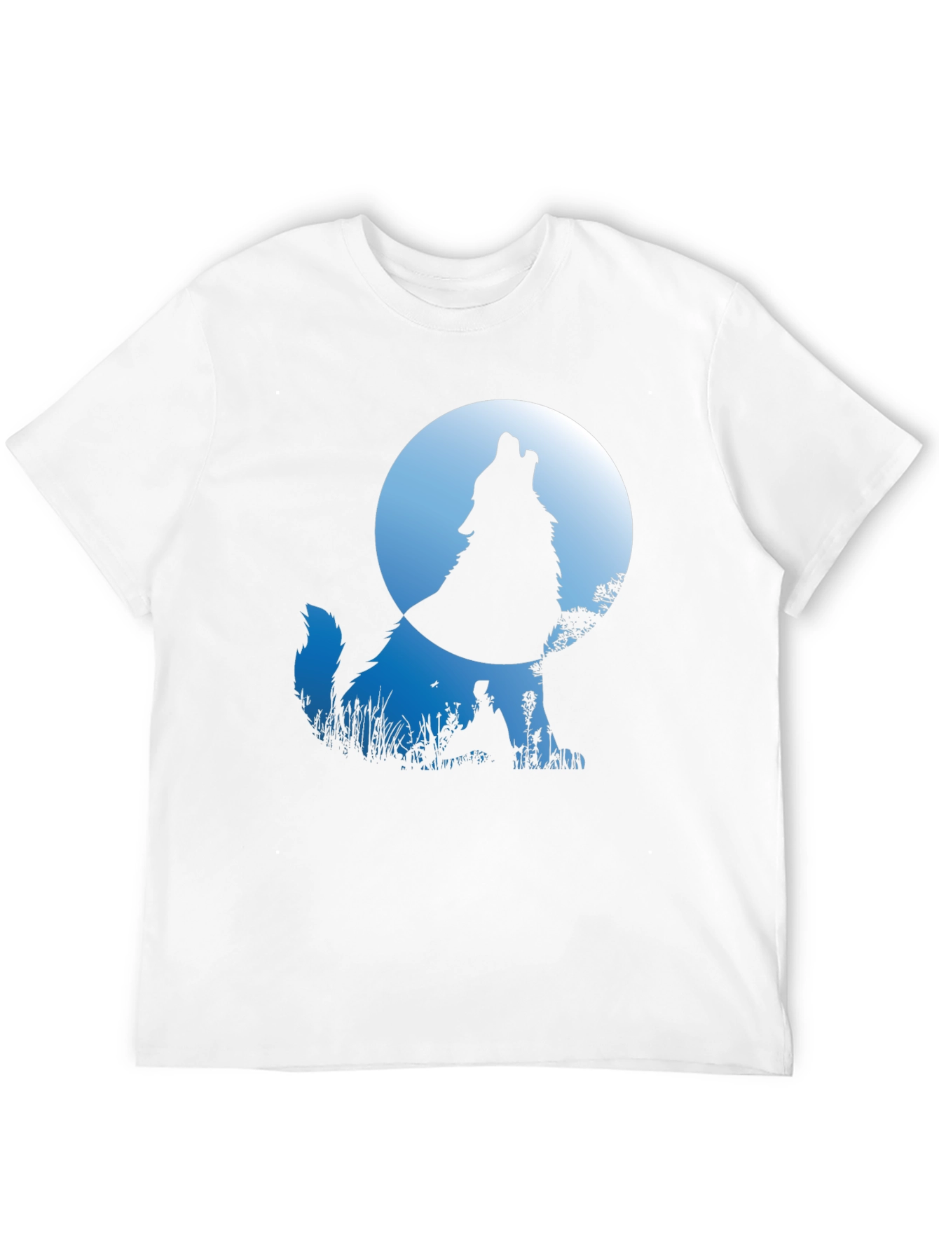 Wolf Howling at Moon Graphic T-Shirt