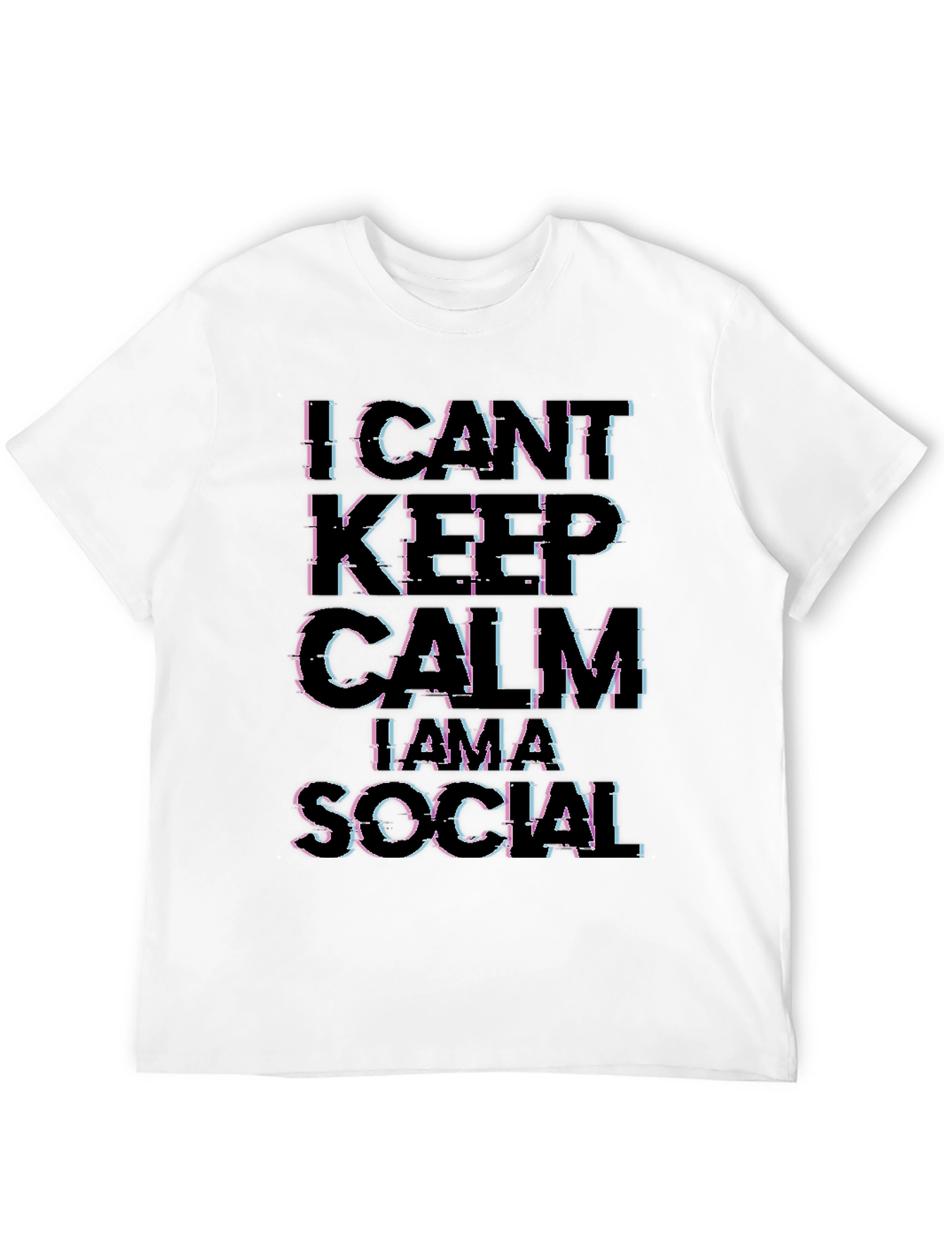 I CANT KEEP CALM IM A SOCIAL Black T-Shirt