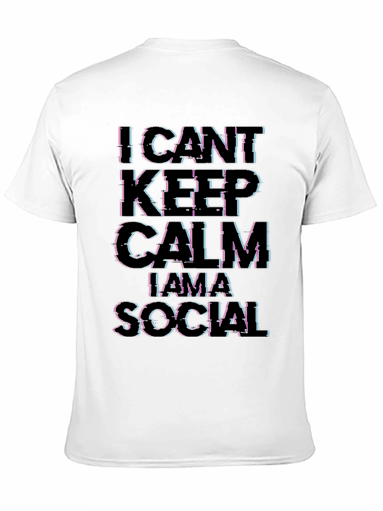 I CANT KEEP CALM IM A SOCIAL Black T-Shirt