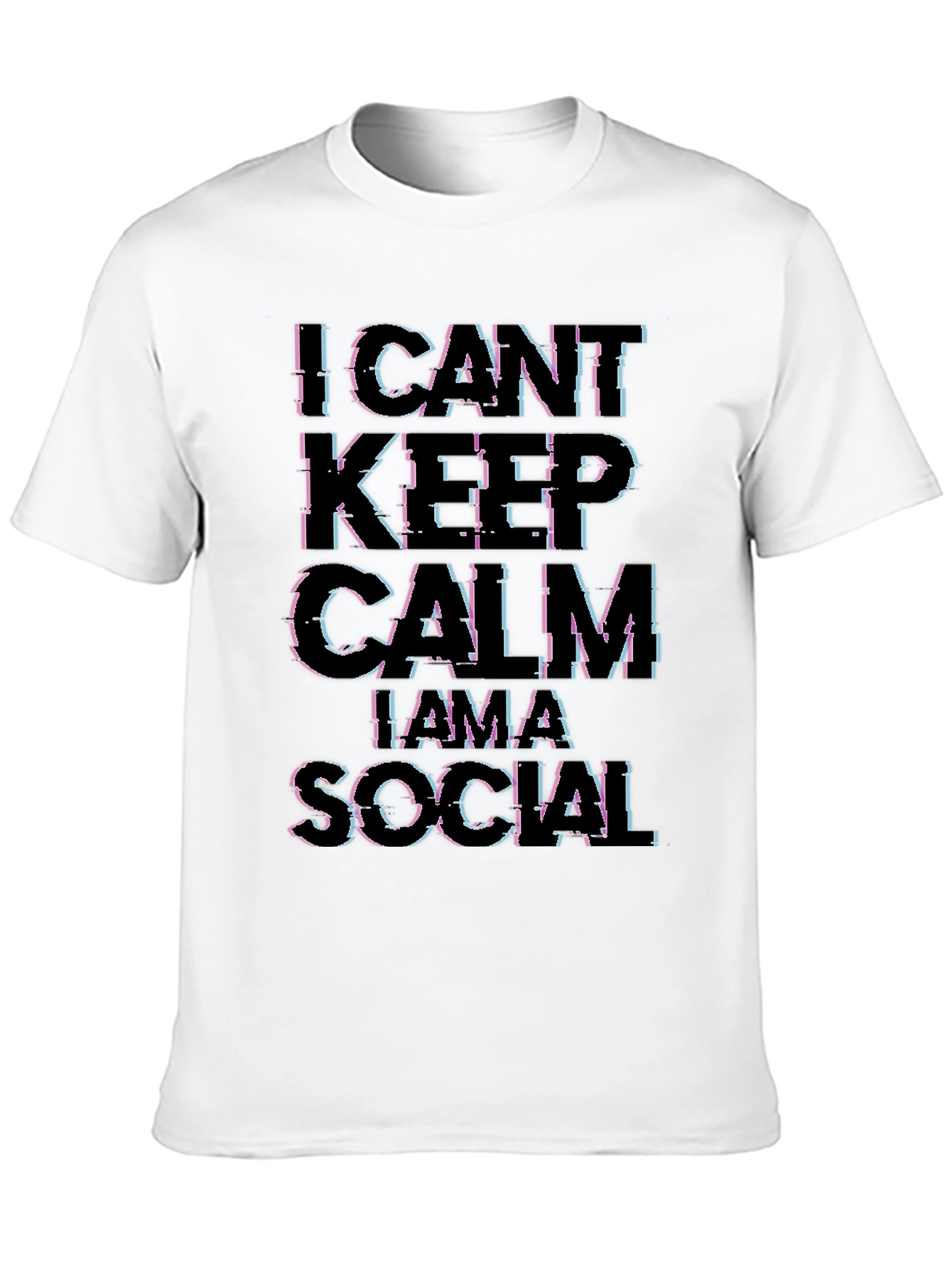 I CANT KEEP CALM IM A SOCIAL Black T-Shirt