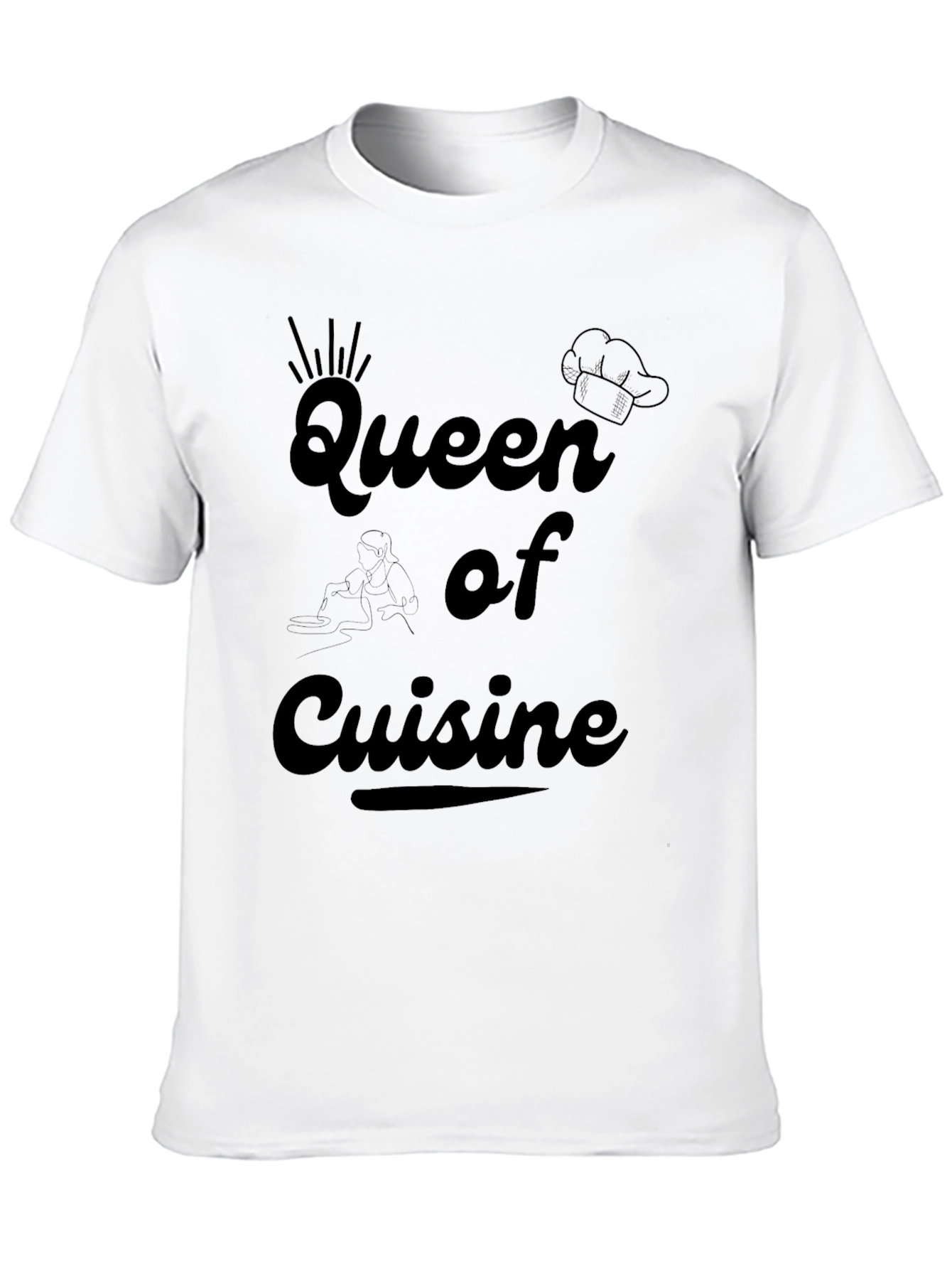 Queen of Cuisine Black Graphic T-Shirt