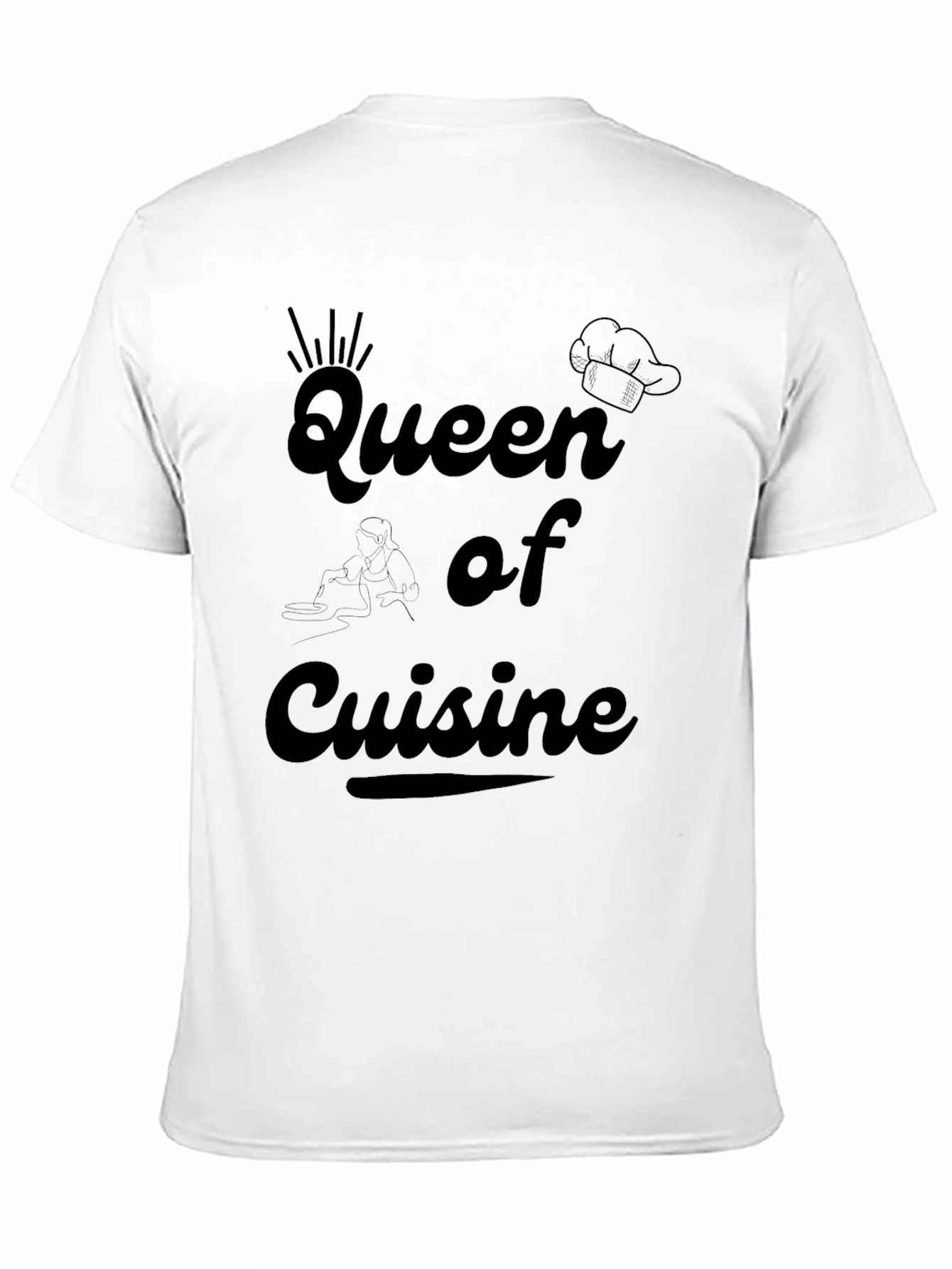 Queen of Cuisine Black Graphic T-Shirt