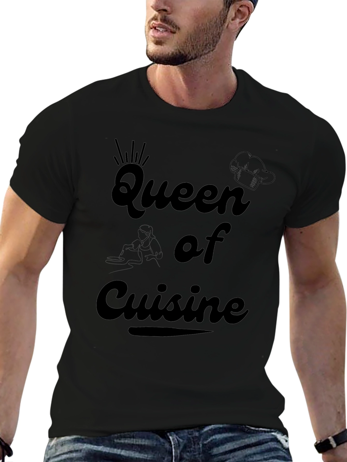 Queen of Cuisine Black Graphic T-Shirt
