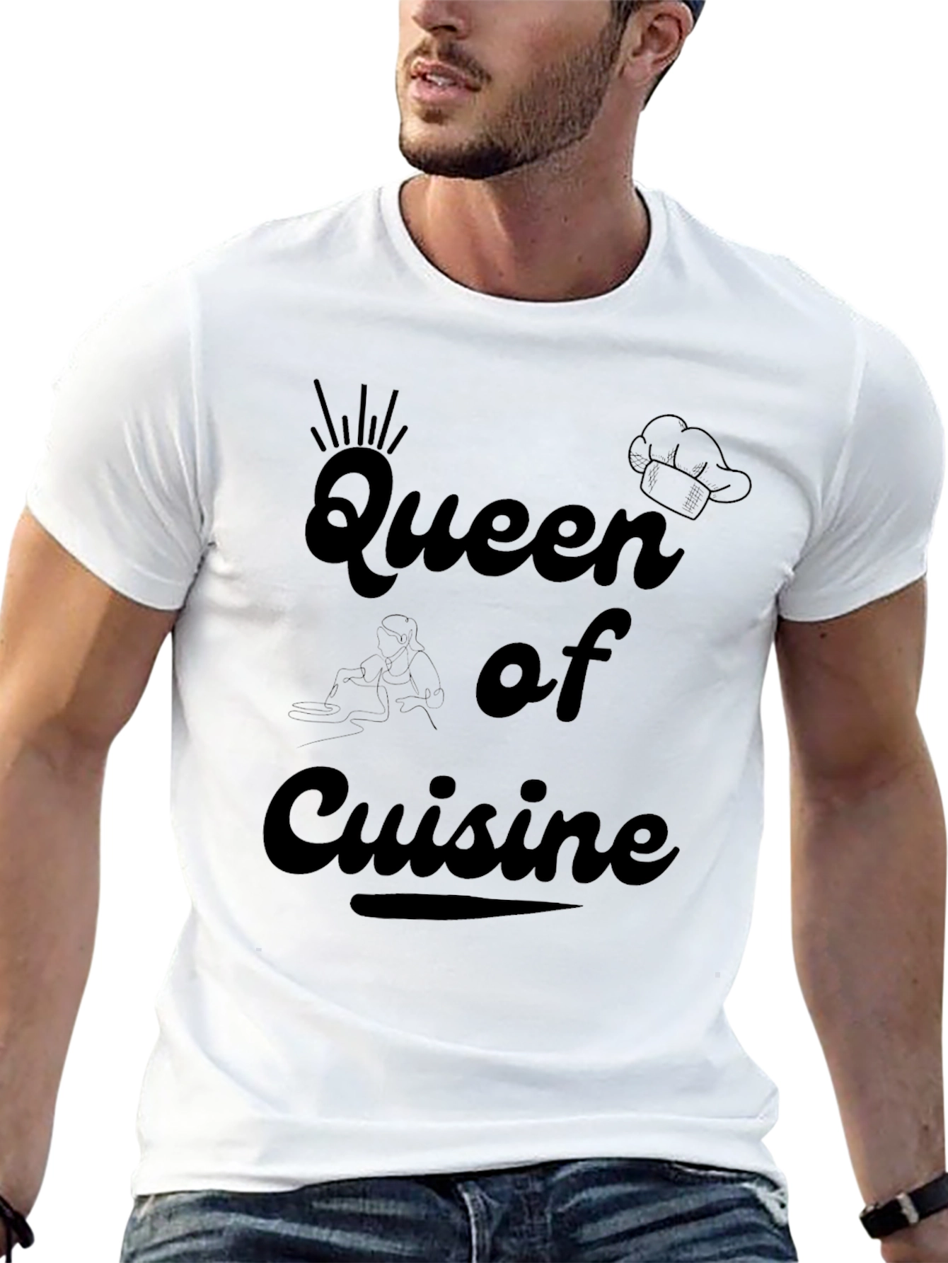 Queen of Cuisine Black Graphic T-Shirt