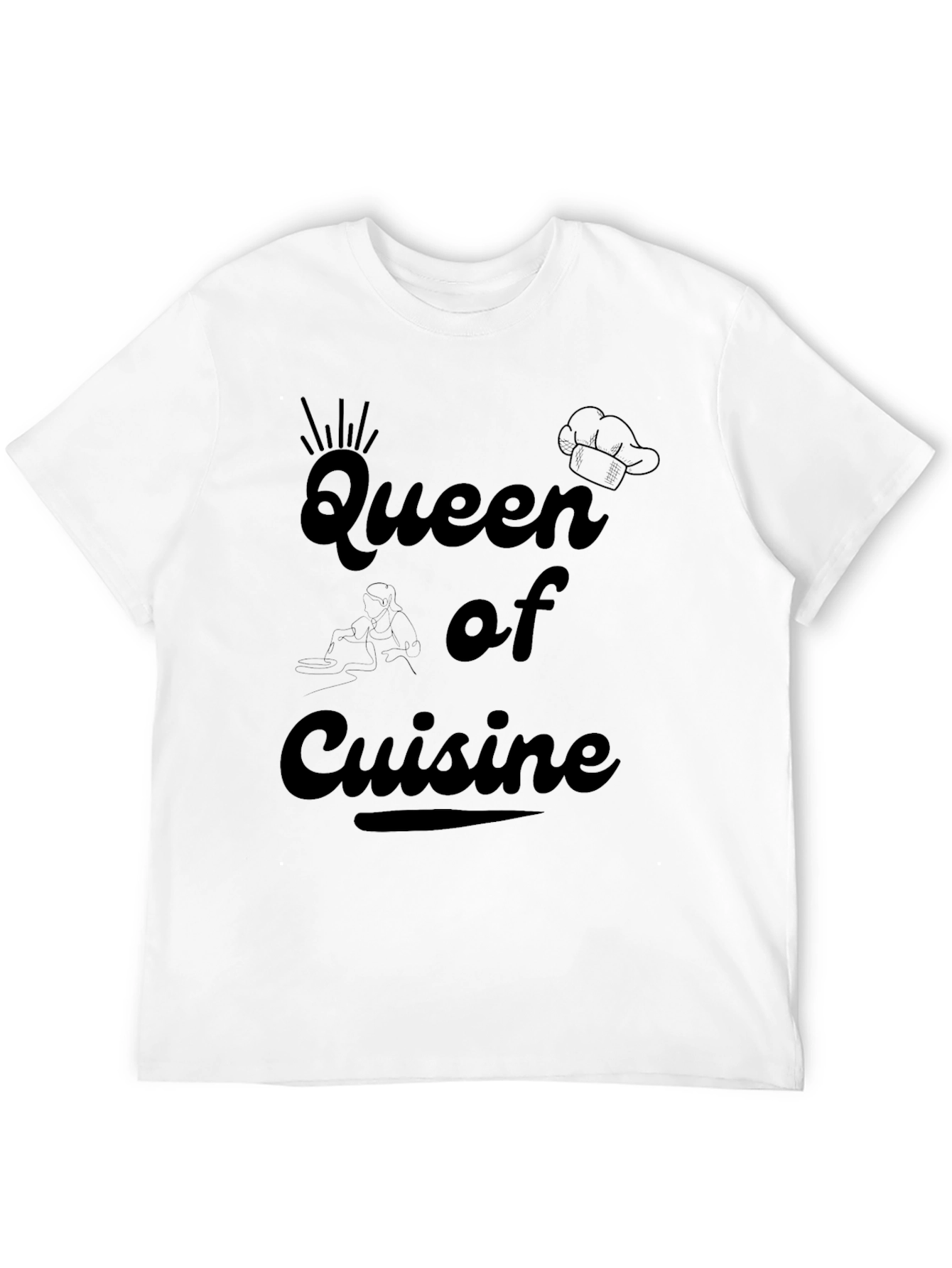 Queen of Cuisine Black Graphic T-Shirt