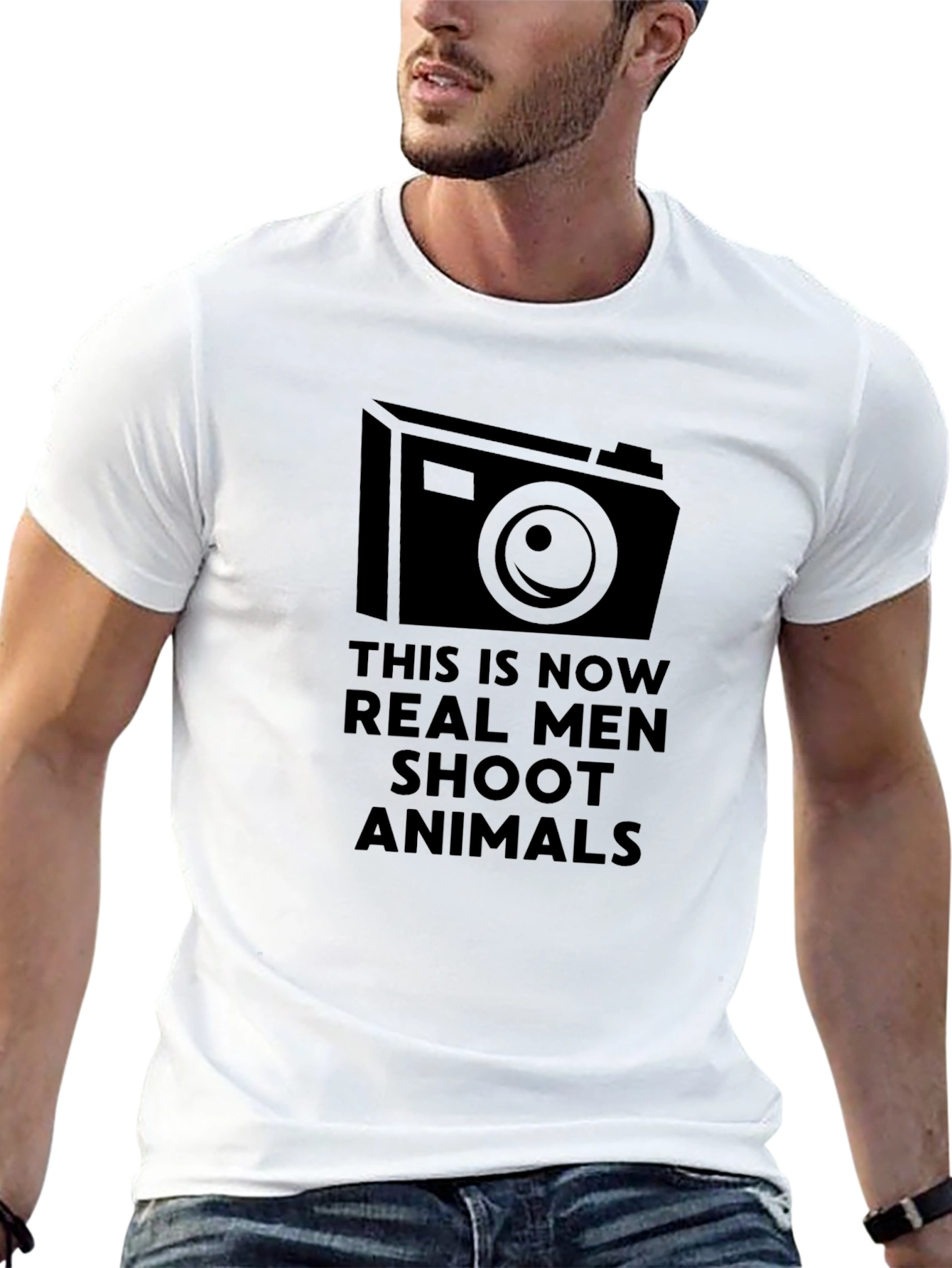Real Men Shoot Animals T-Shirt