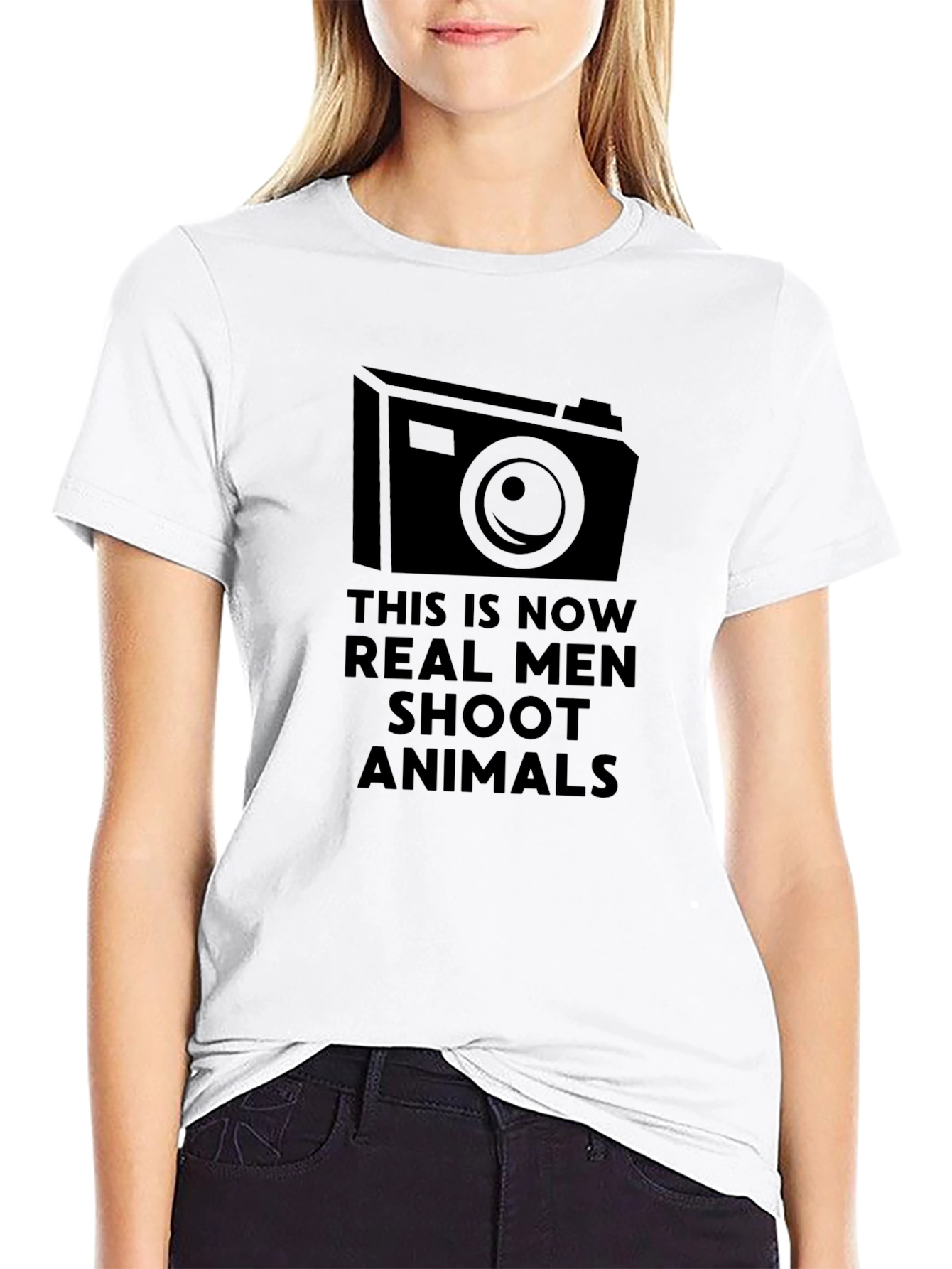 Real Men Shoot Animals T-Shirt
