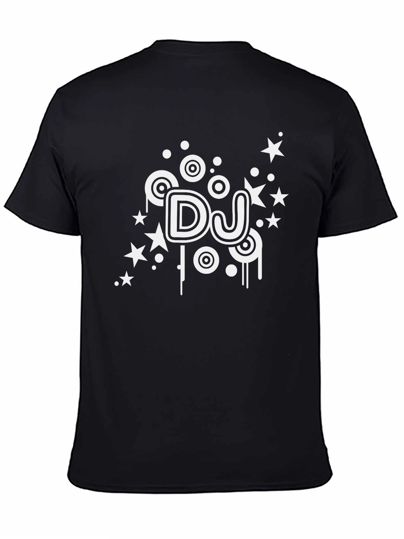 DJ Stars Black T-Shirt - Cool Music Design