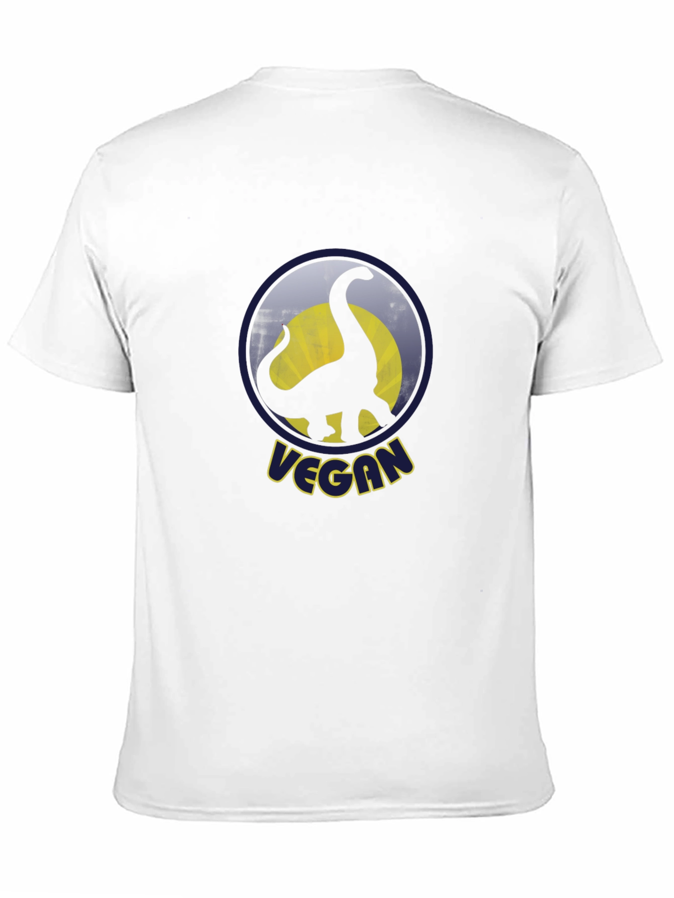 Vegan Dinosaur T-Shirt - Black Cotton Graphic Tee