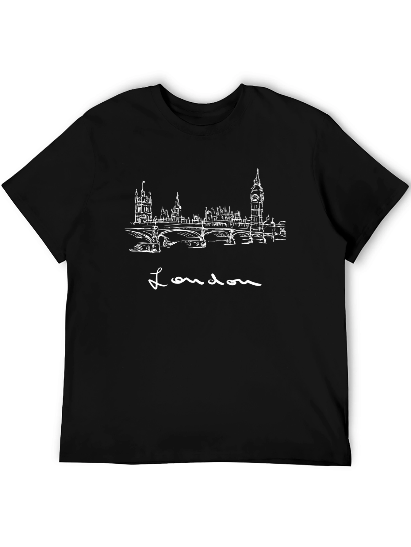 London Skyline Black T-Shirt