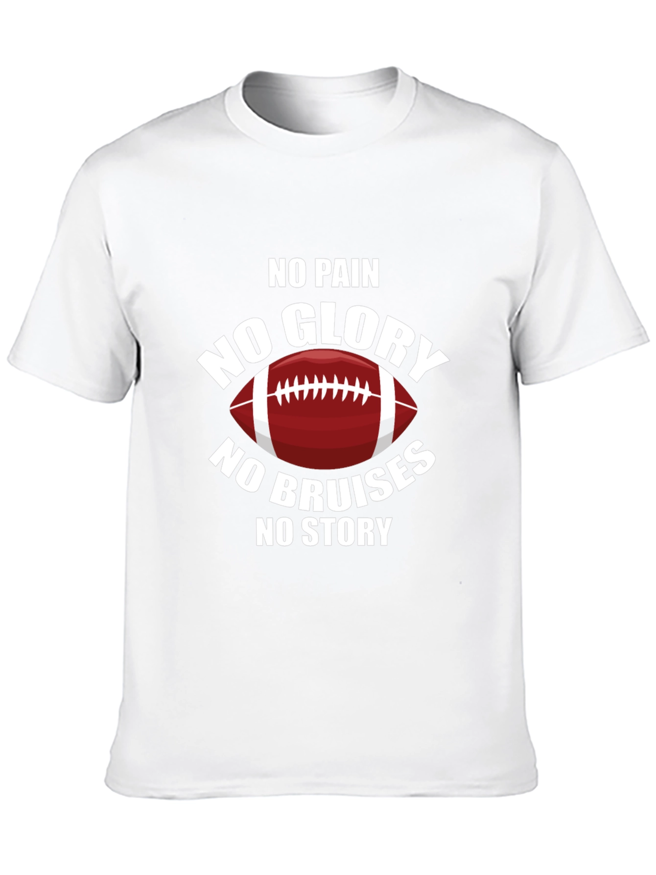 No Pain No Glory Football Graphic T-Shirt