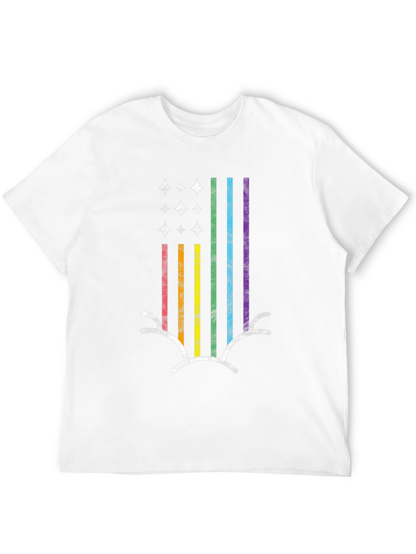 Rainbow Pride Antler Graphic Tee - Black