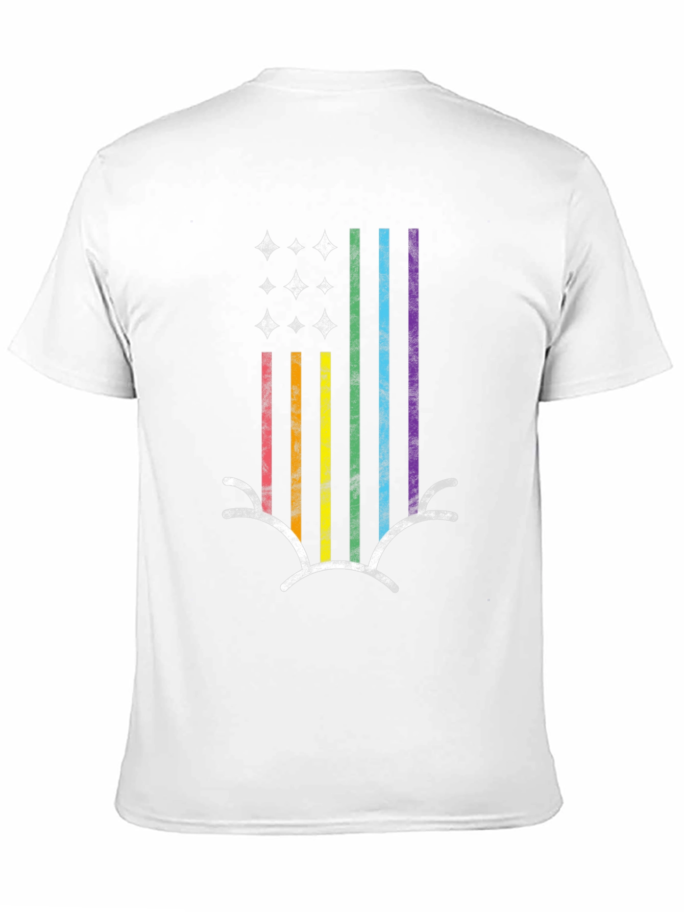 Rainbow Pride Antler Graphic Tee - Black