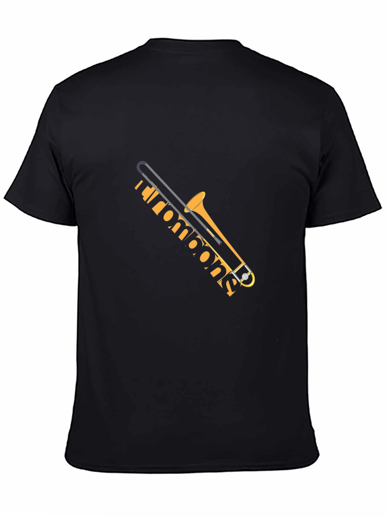 Trombone Graphic Tee - Black Musical Instrument T-Shirt