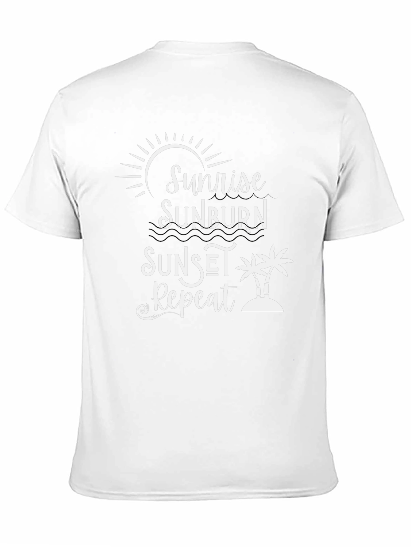 Sunrise Sunburn Sunset Repeat Graphic Tee - Black