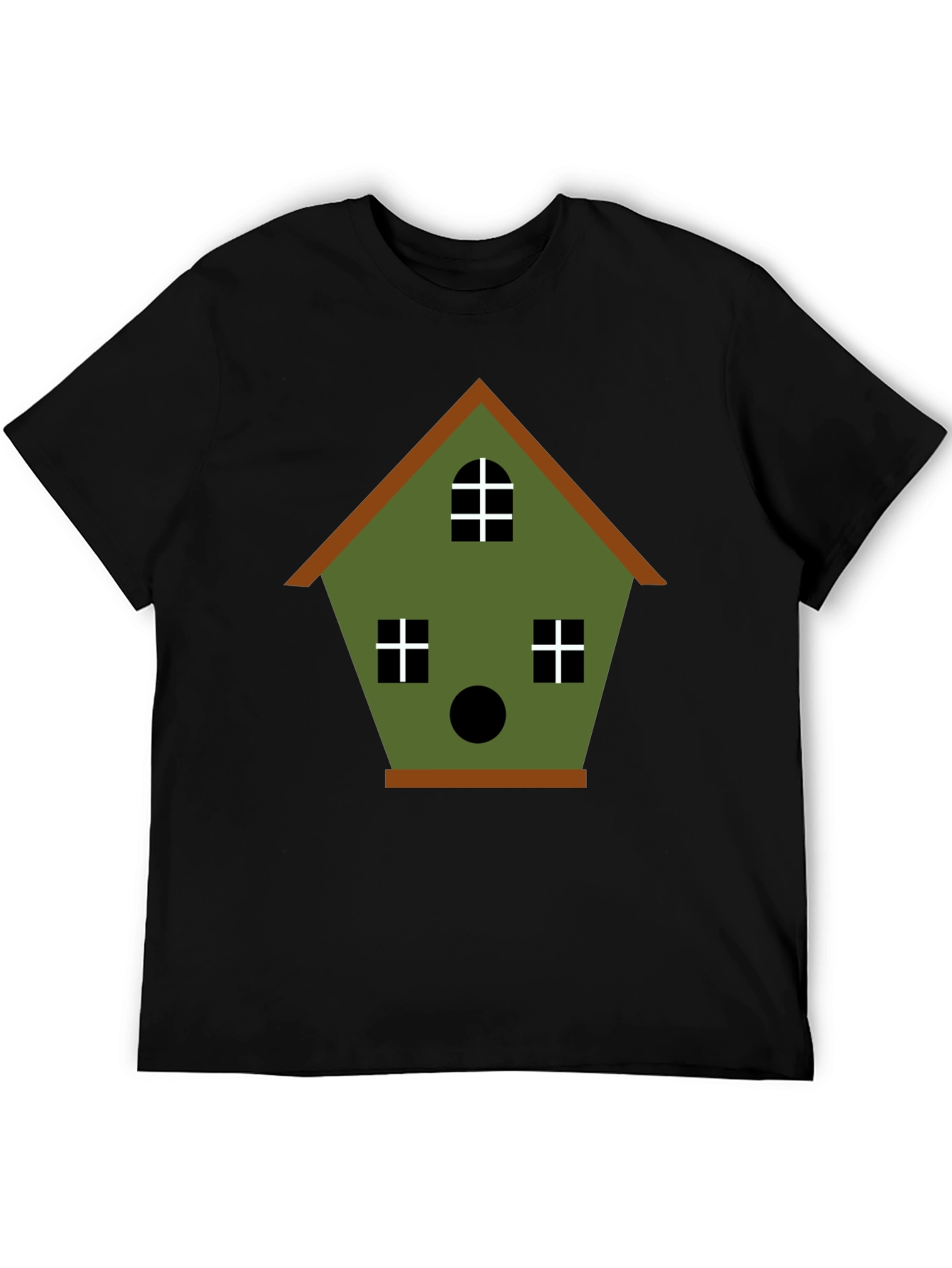 Birdhouse Graphic Tee - Olive Green Cotton Blend