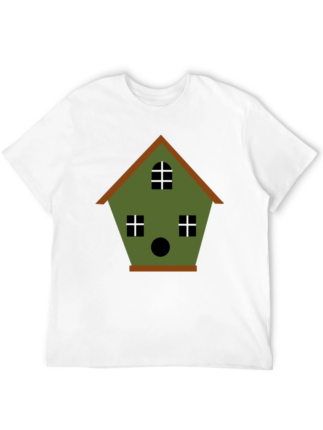 Birdhouse Graphic Tee - Olive Green Cotton Blend