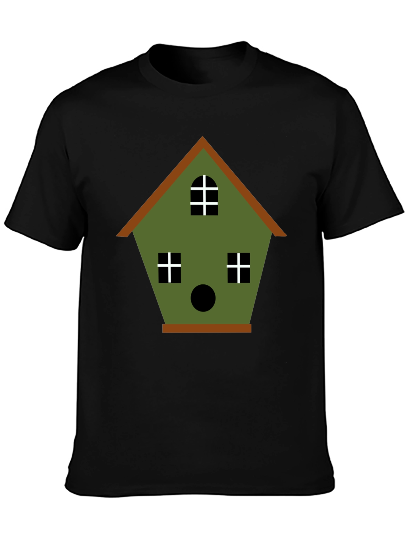 Birdhouse Graphic Tee - Olive Green Cotton Blend