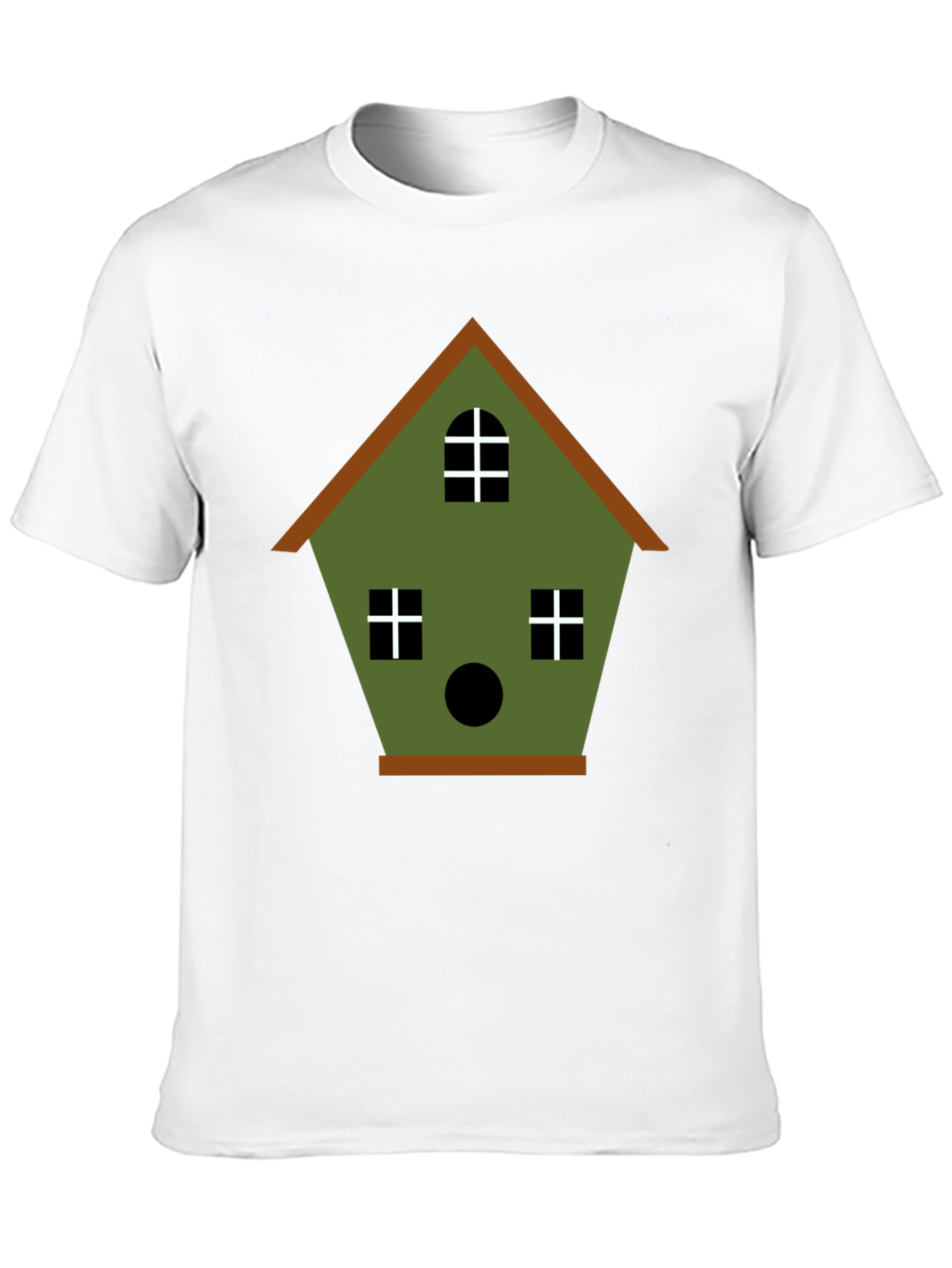 Birdhouse Graphic Tee - Olive Green Cotton Blend