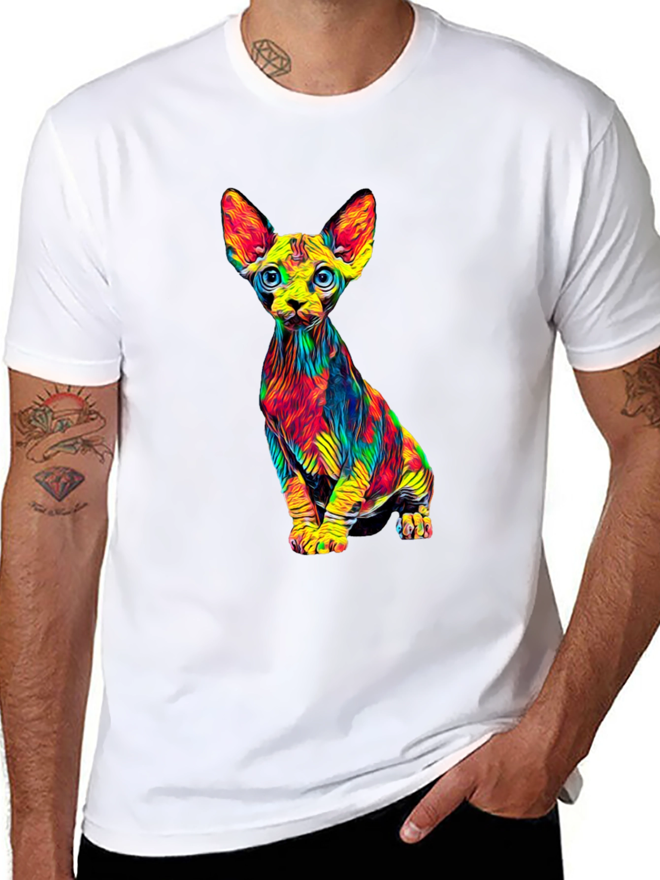 Psychedelic Sphynx Cat T-Shirt