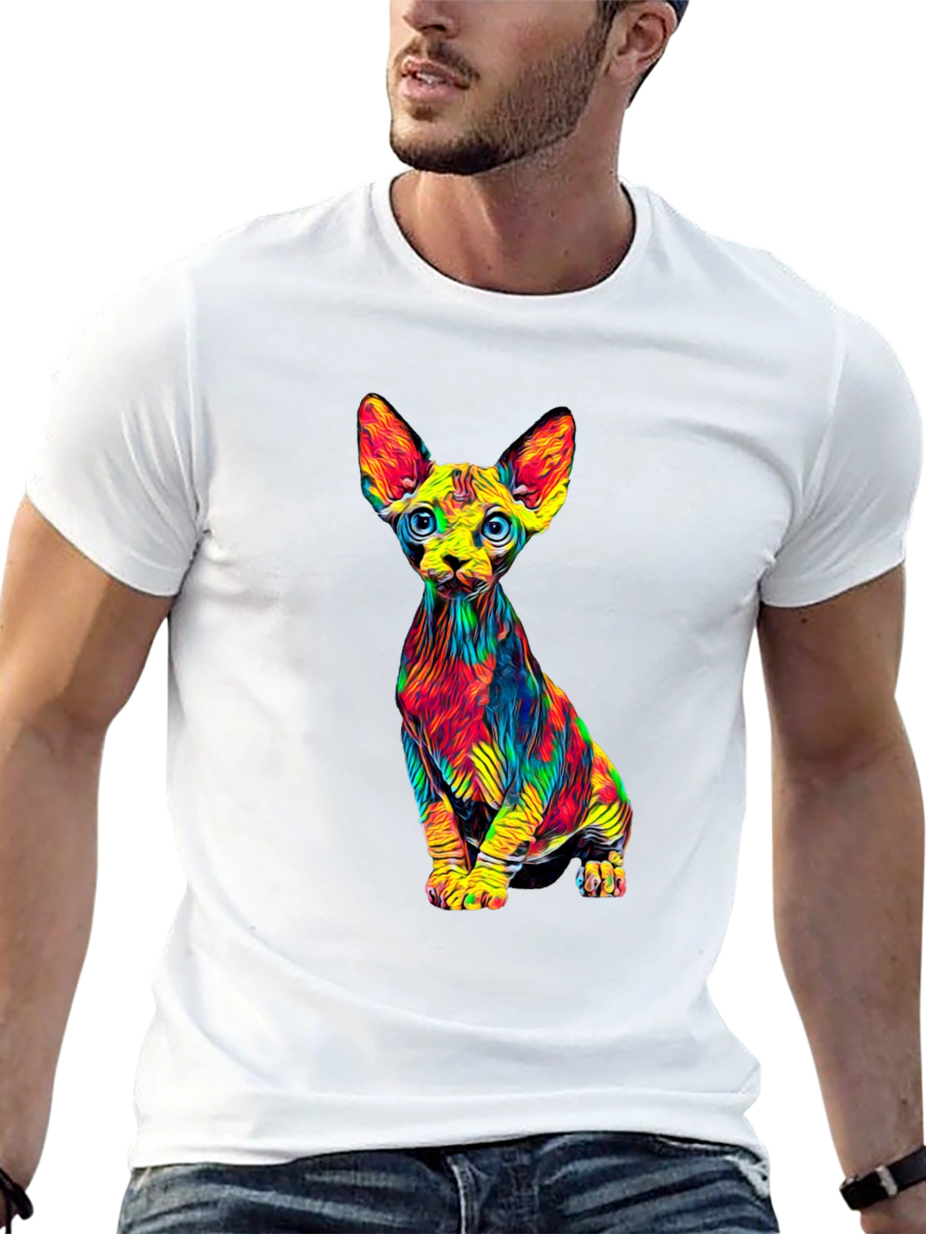 Psychedelic Sphynx Cat T-Shirt
