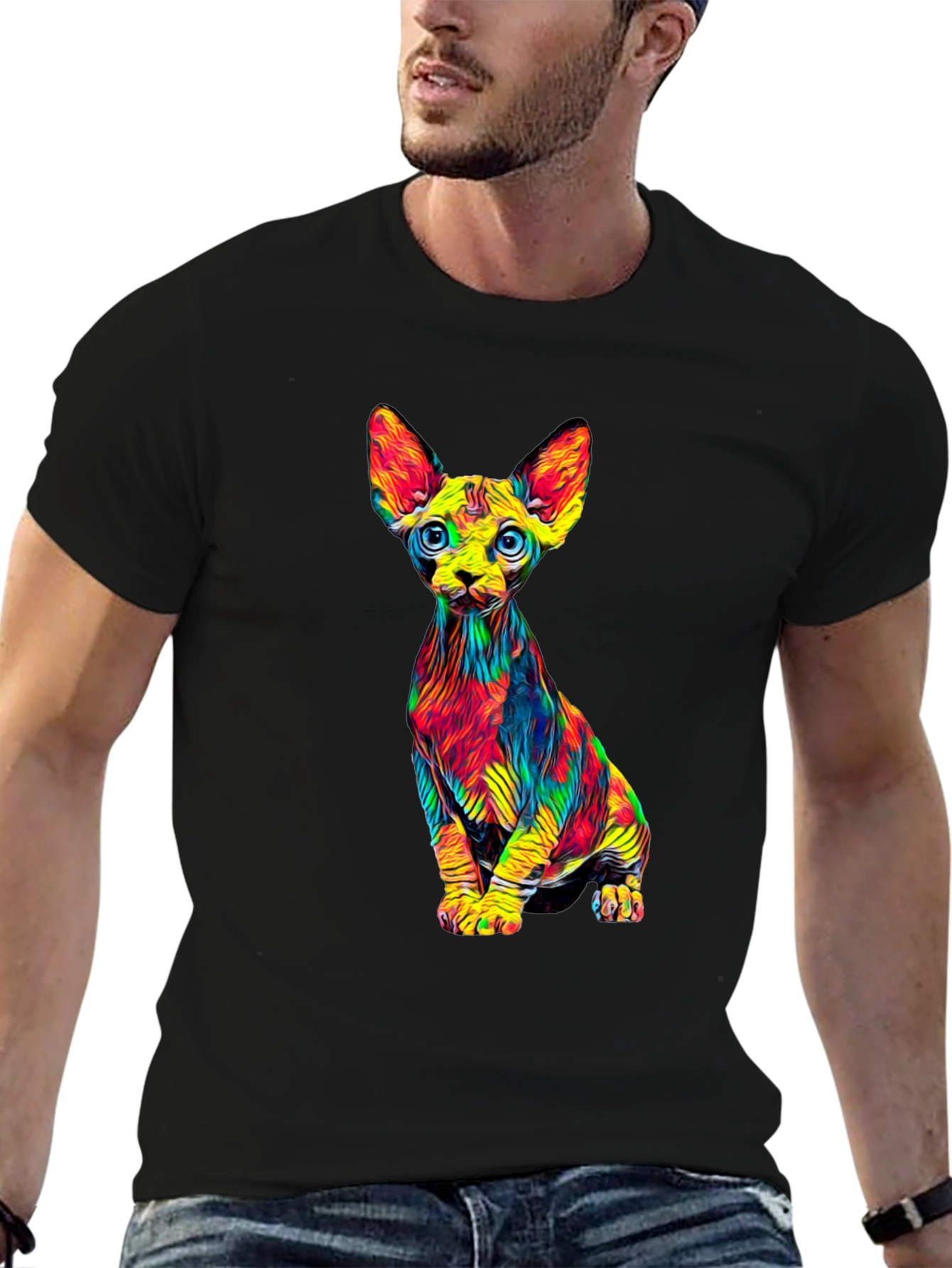 Psychedelic Sphynx Cat T-Shirt
