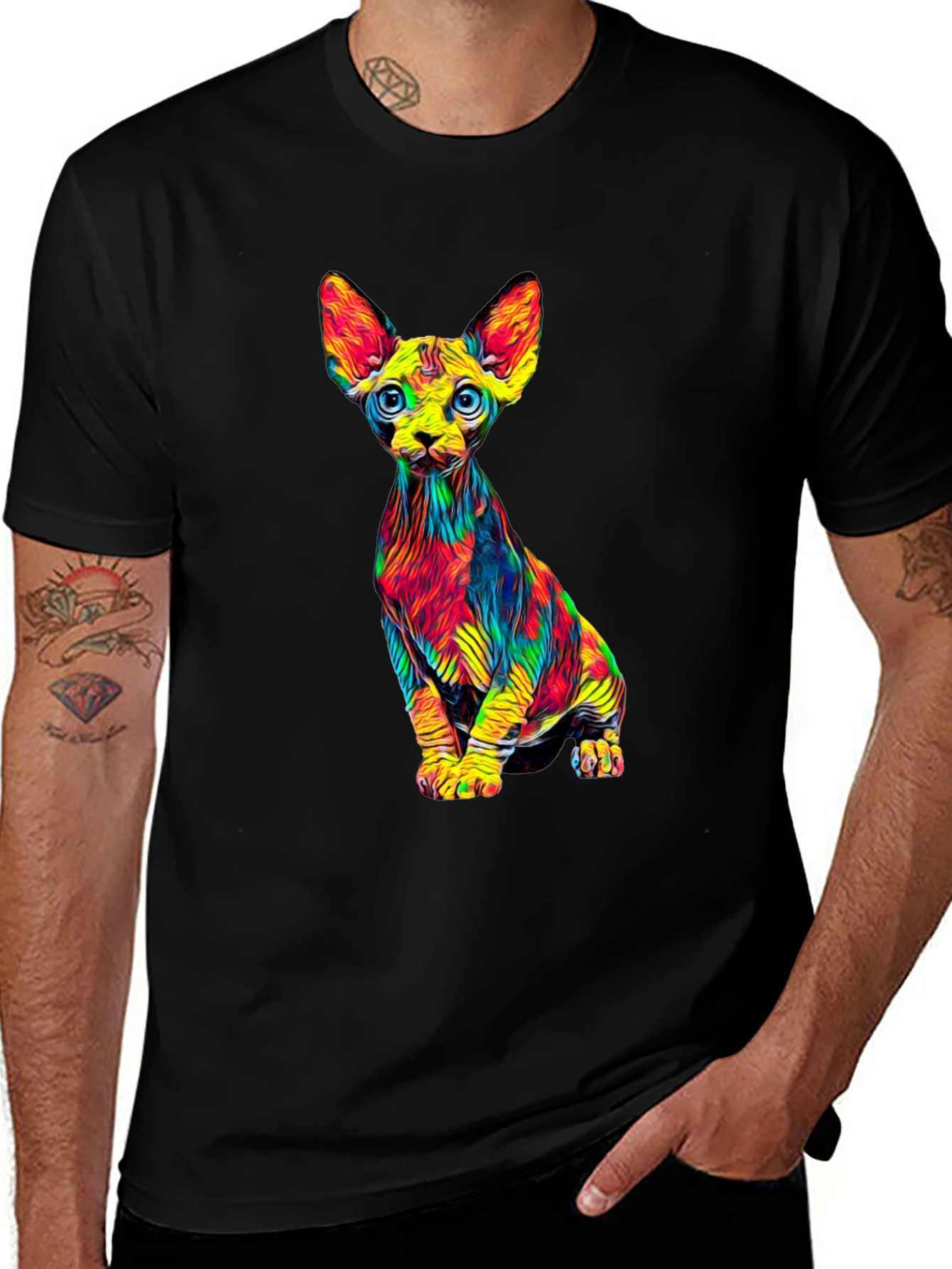 Psychedelic Sphynx Cat T-Shirt
