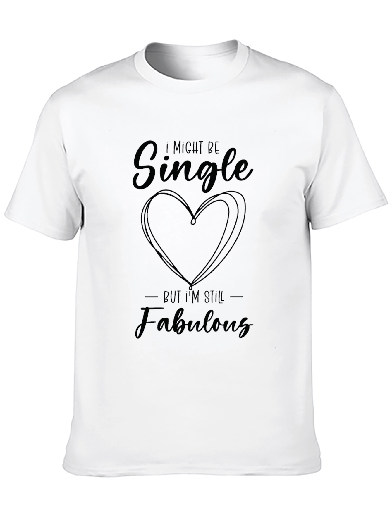 Single & Fabulous Black Graphic T-Shirt
