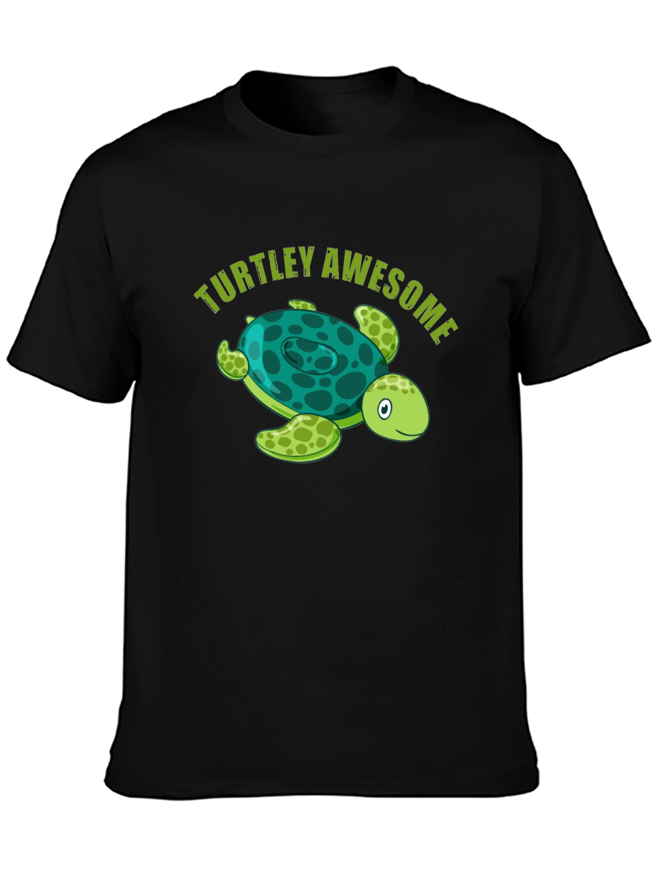 Turtley Awesome Black Graphic Tee