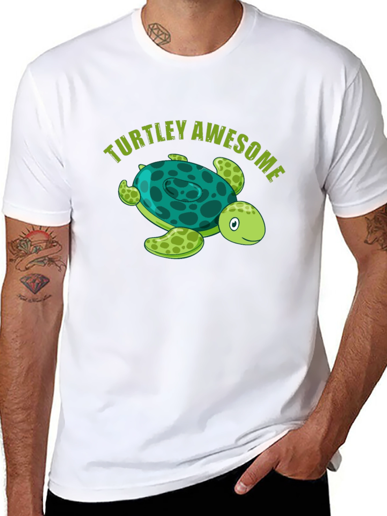 Turtley Awesome Black Graphic Tee