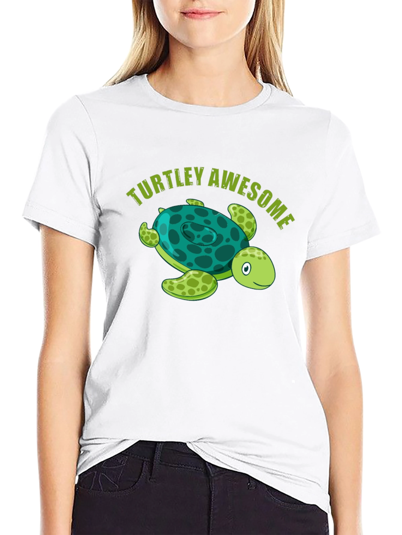 Turtley Awesome Black Graphic Tee