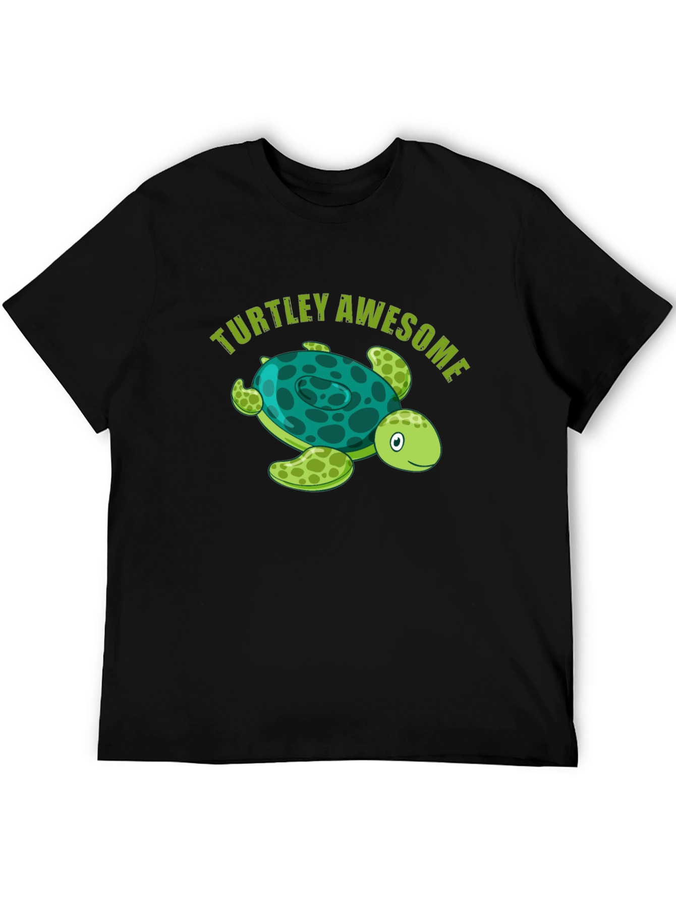 Turtley Awesome Black Graphic Tee