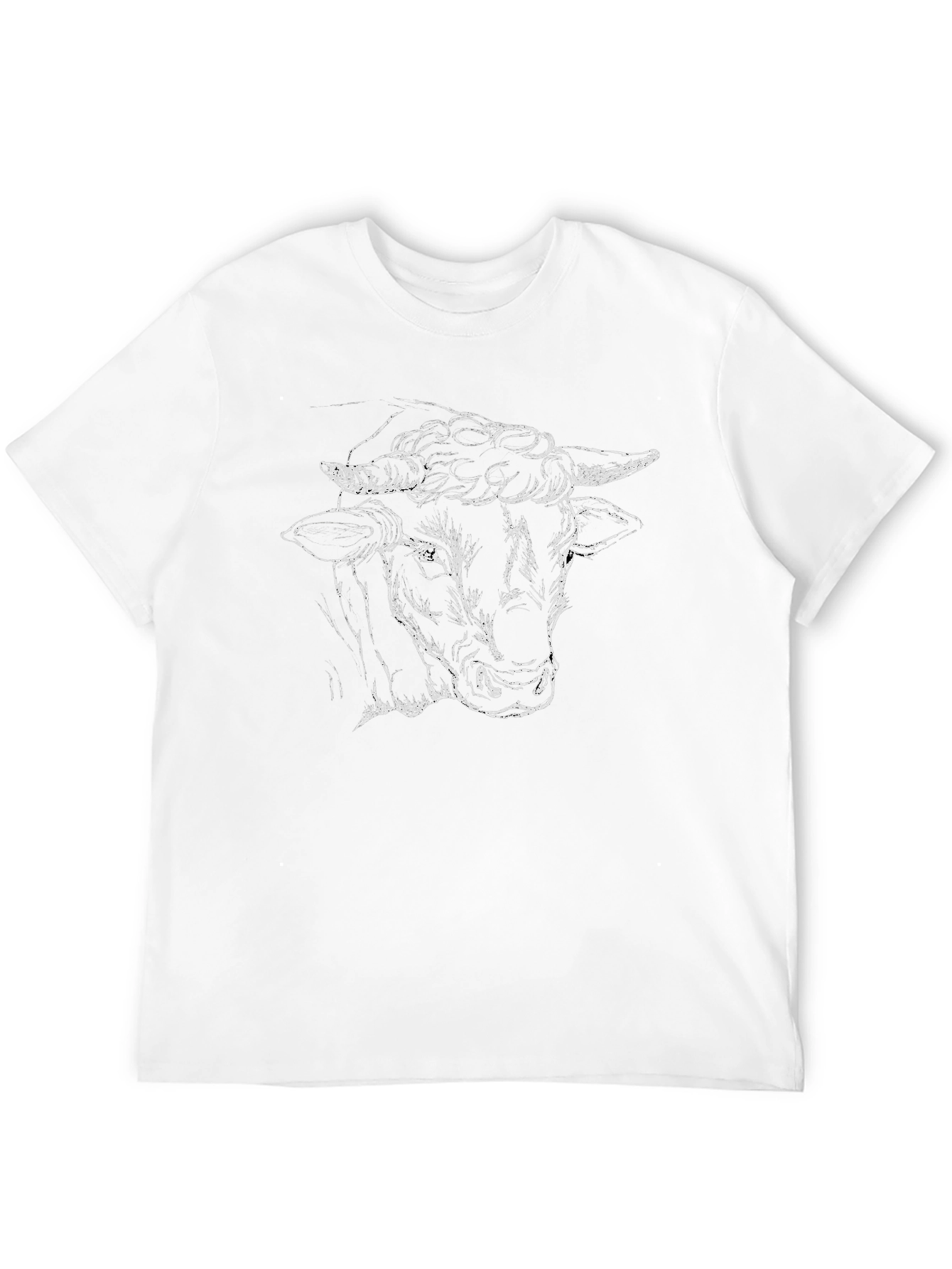 Bull Sketch Black T-Shirt