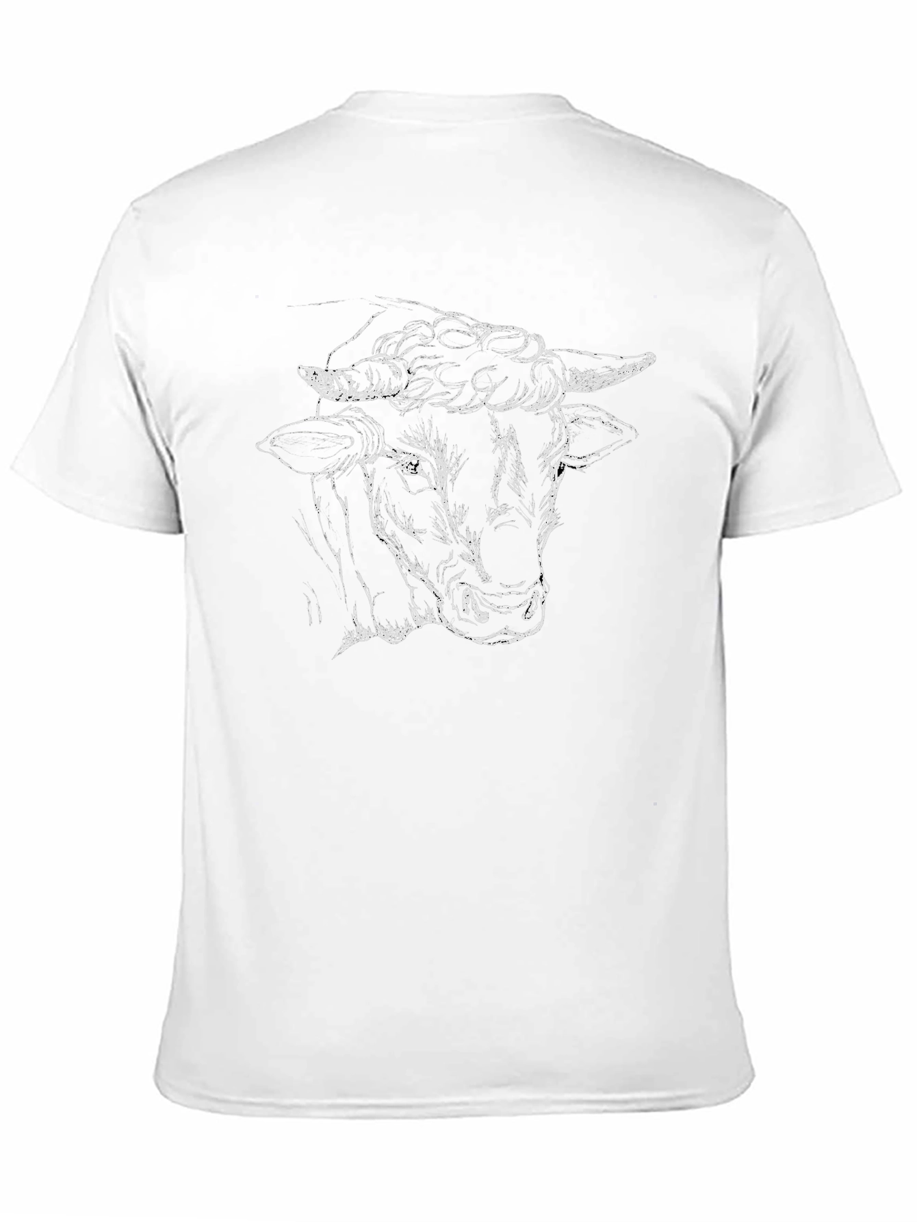 Bull Sketch Black T-Shirt