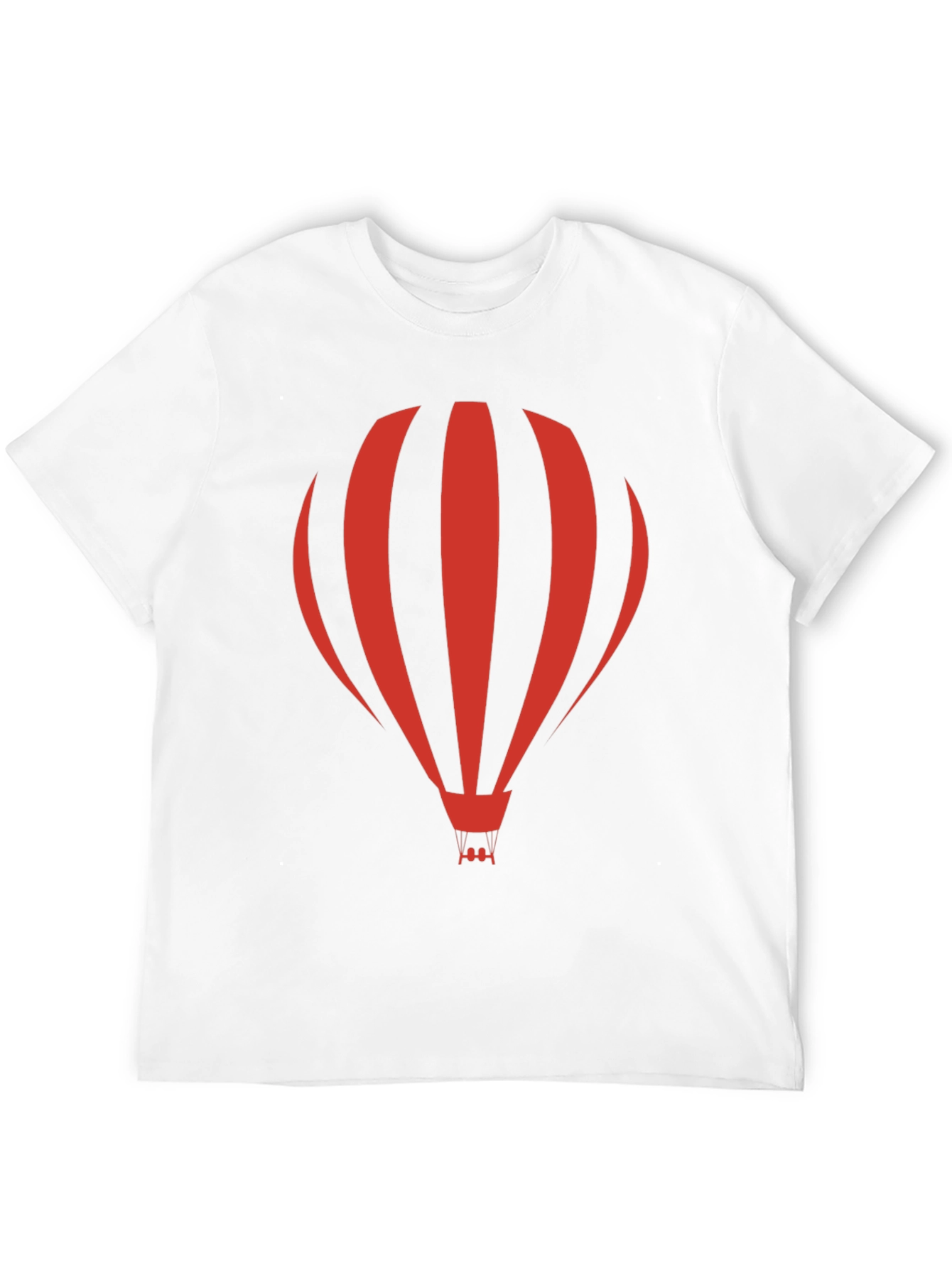 Red Hot Air Balloon Black T-Shirt