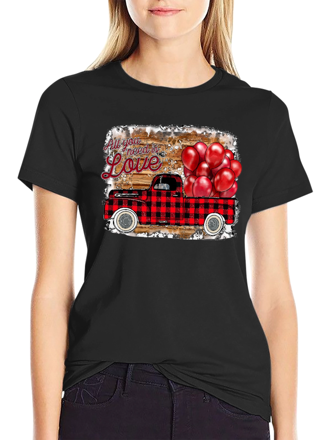 Love Truck Graphic Tee - Valentines Day Shirt