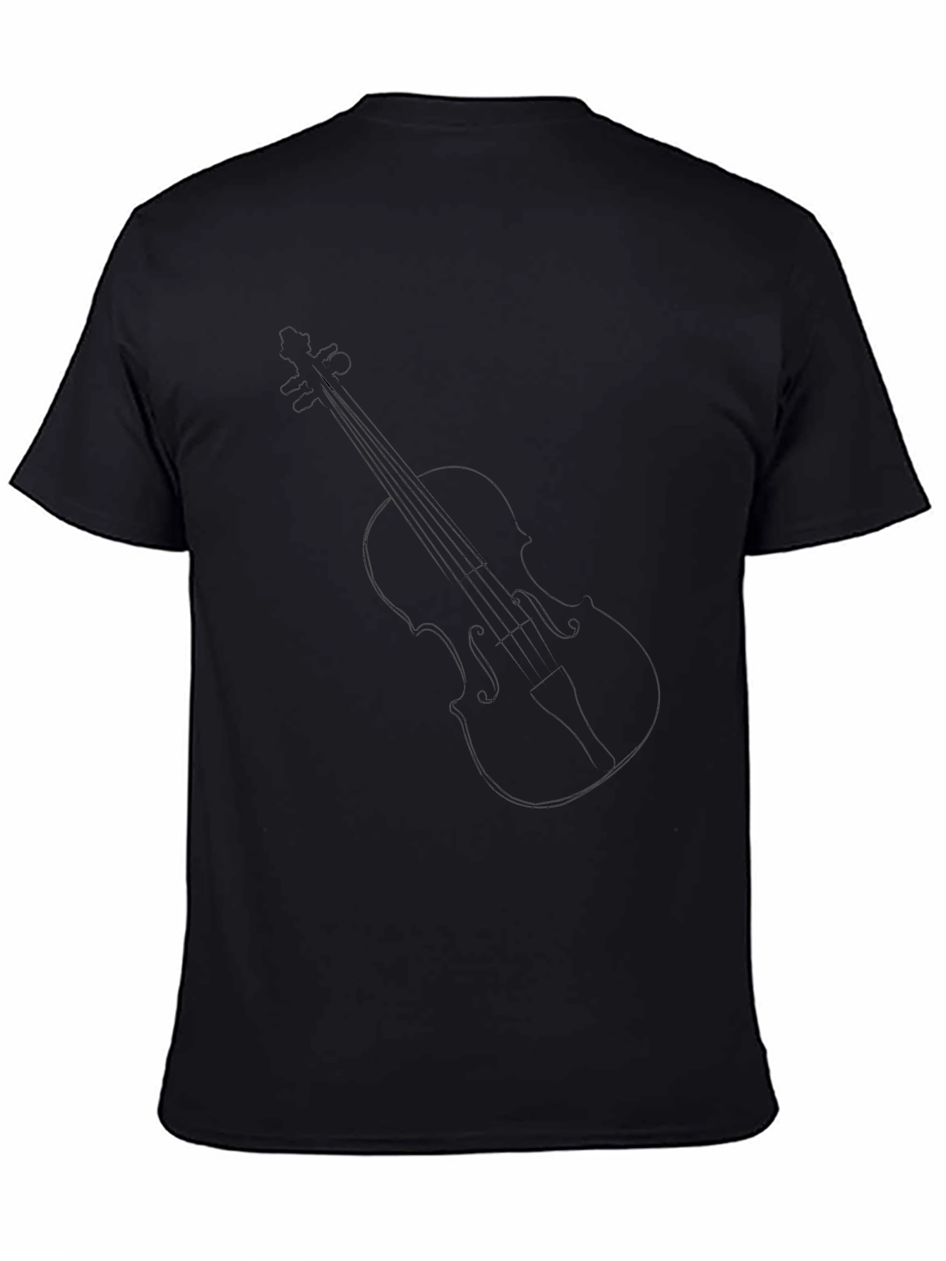 Violin Graphic Tee - Black