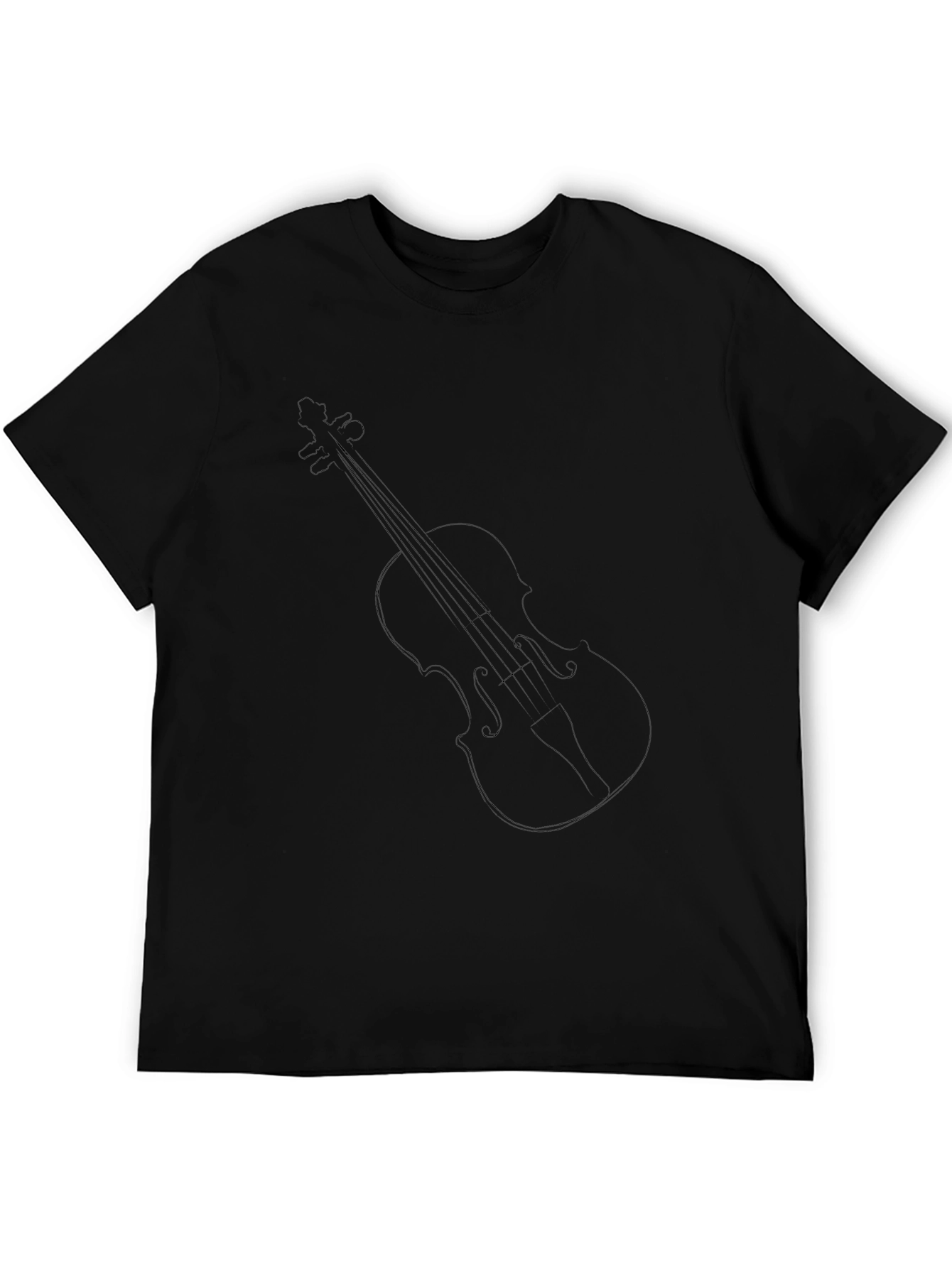 Violin Graphic Tee - Black