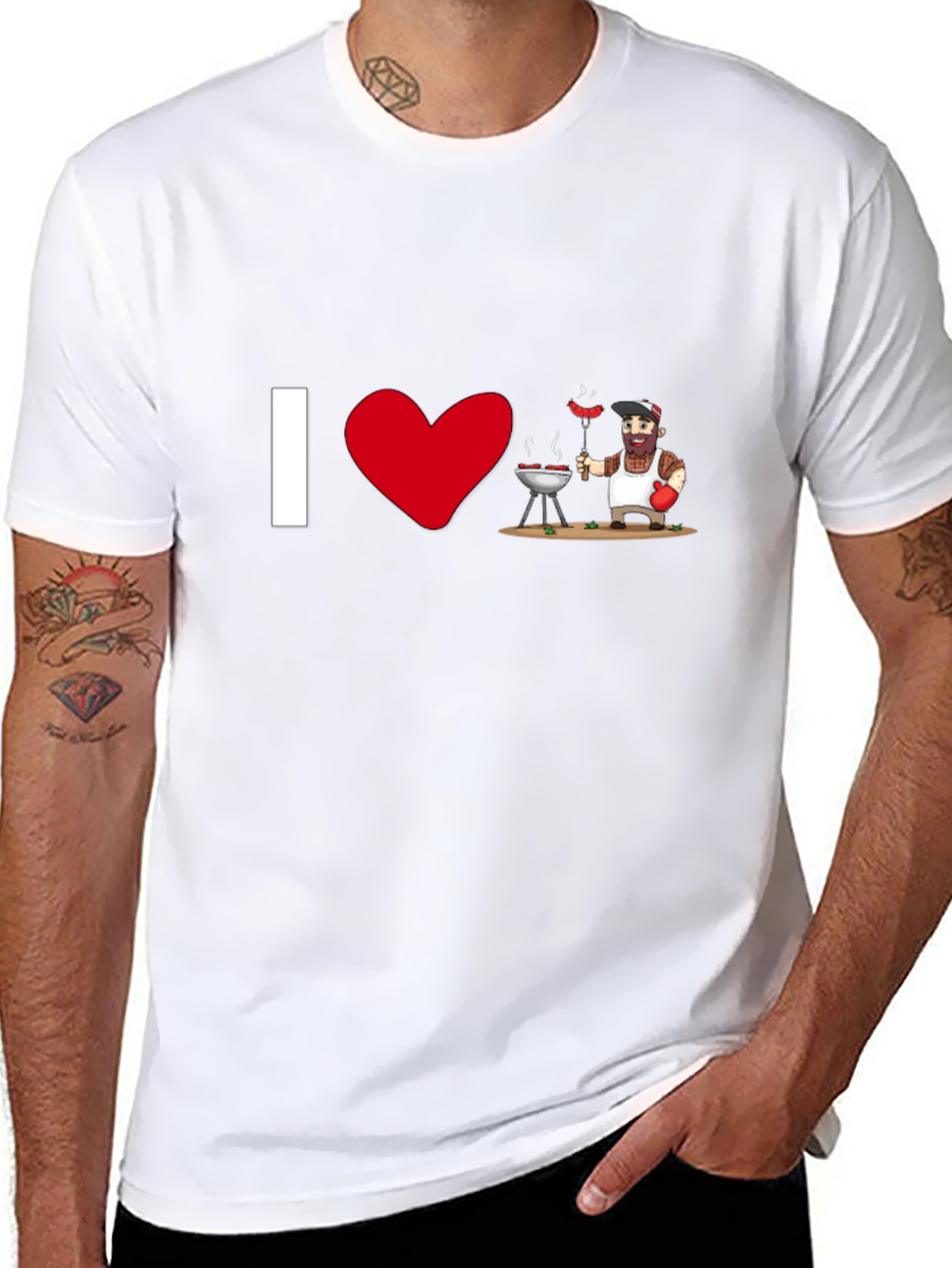 I Heart BBQ - Novelty Graphic T-Shirt