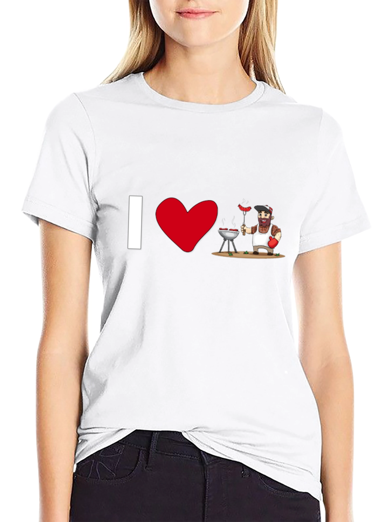 I Heart BBQ - Novelty Graphic T-Shirt
