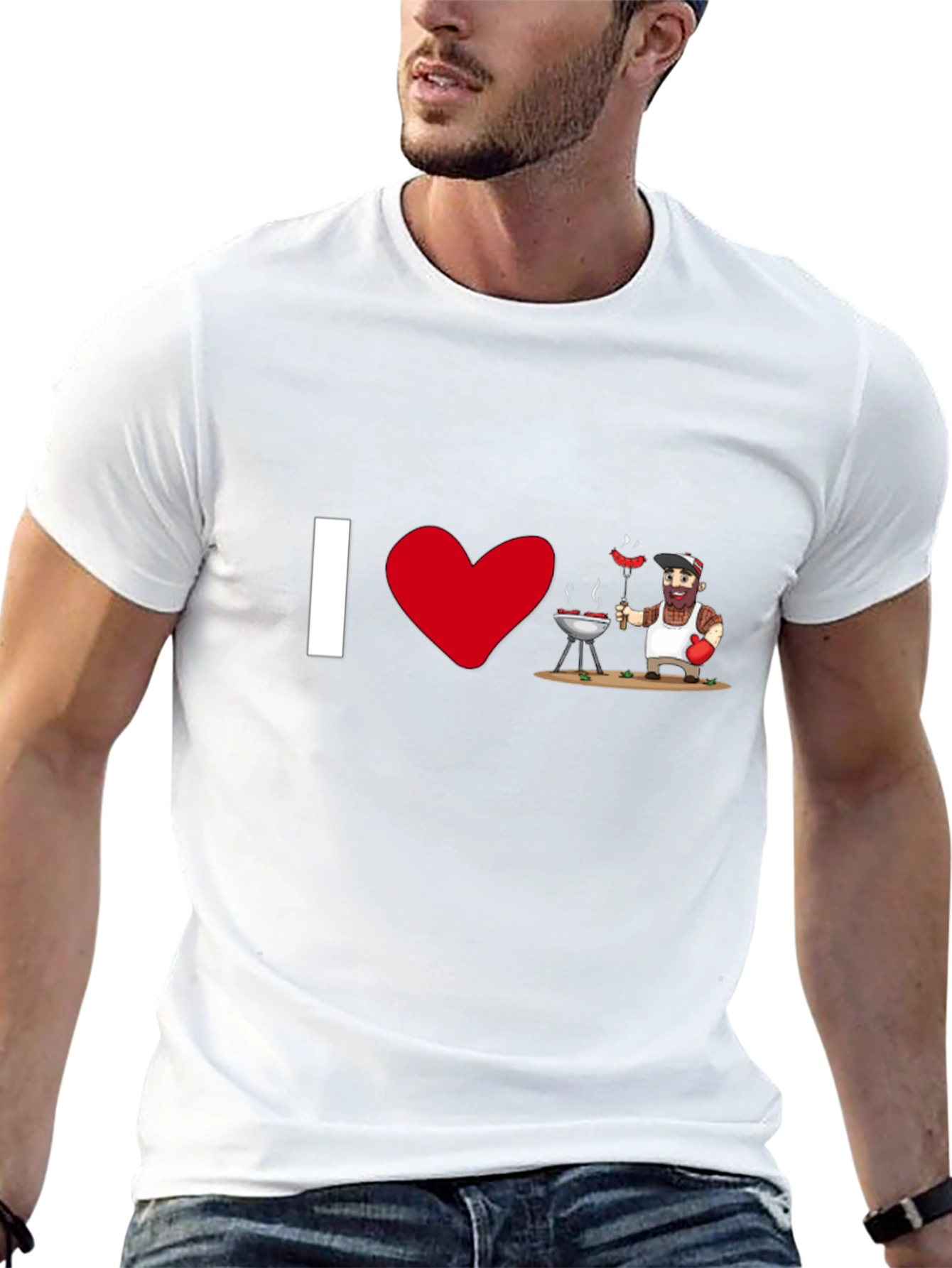I Heart BBQ - Novelty Graphic T-Shirt