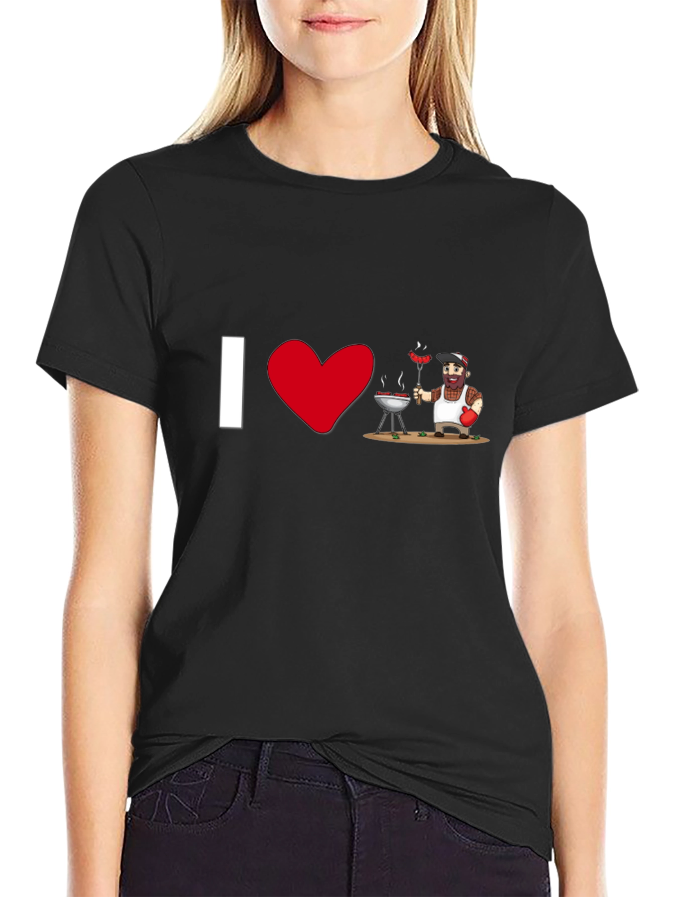 I Heart BBQ - Novelty Graphic T-Shirt