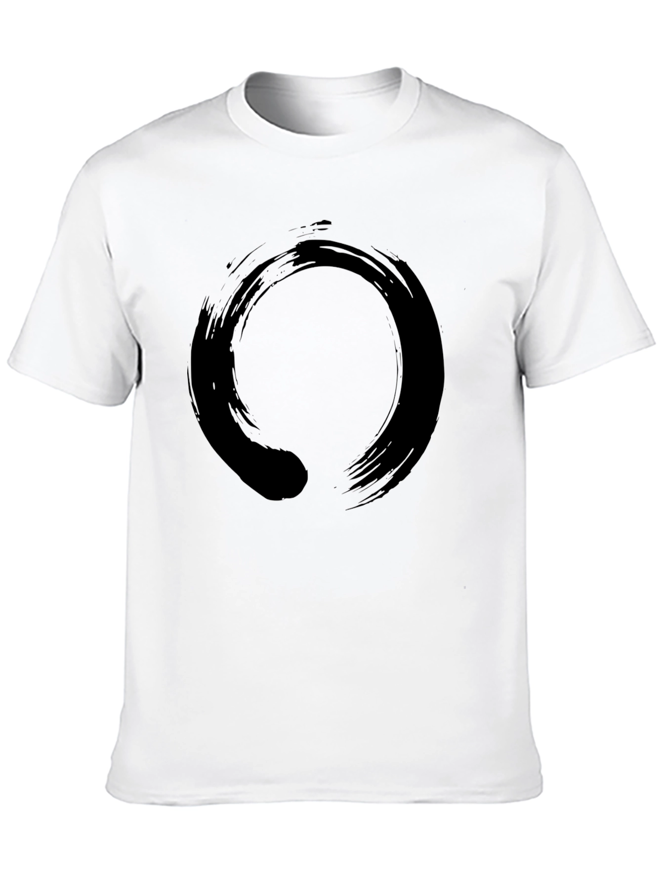 Zen Circle Graphic Black Cotton T-Shirt