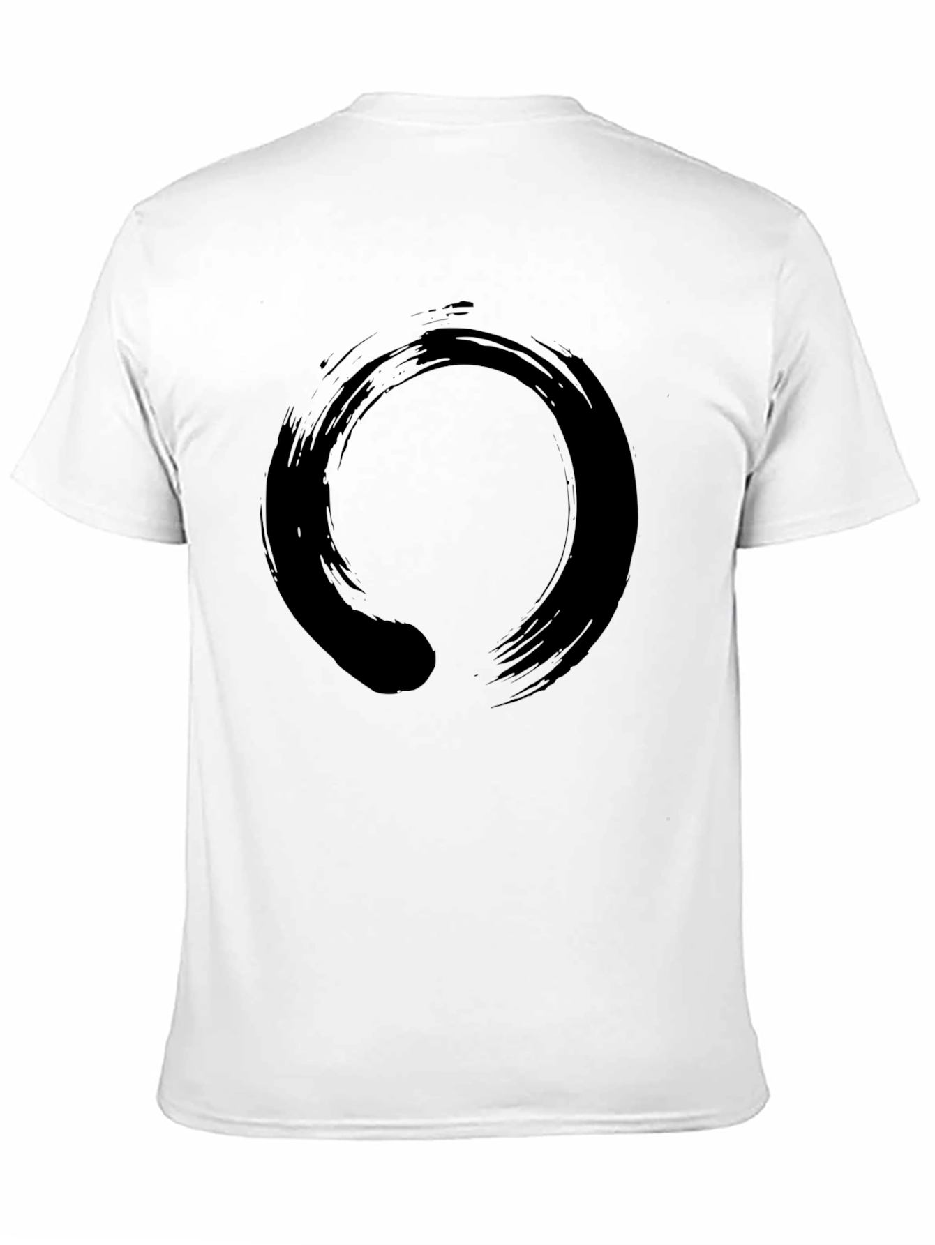 Zen Circle Graphic Black Cotton T-Shirt